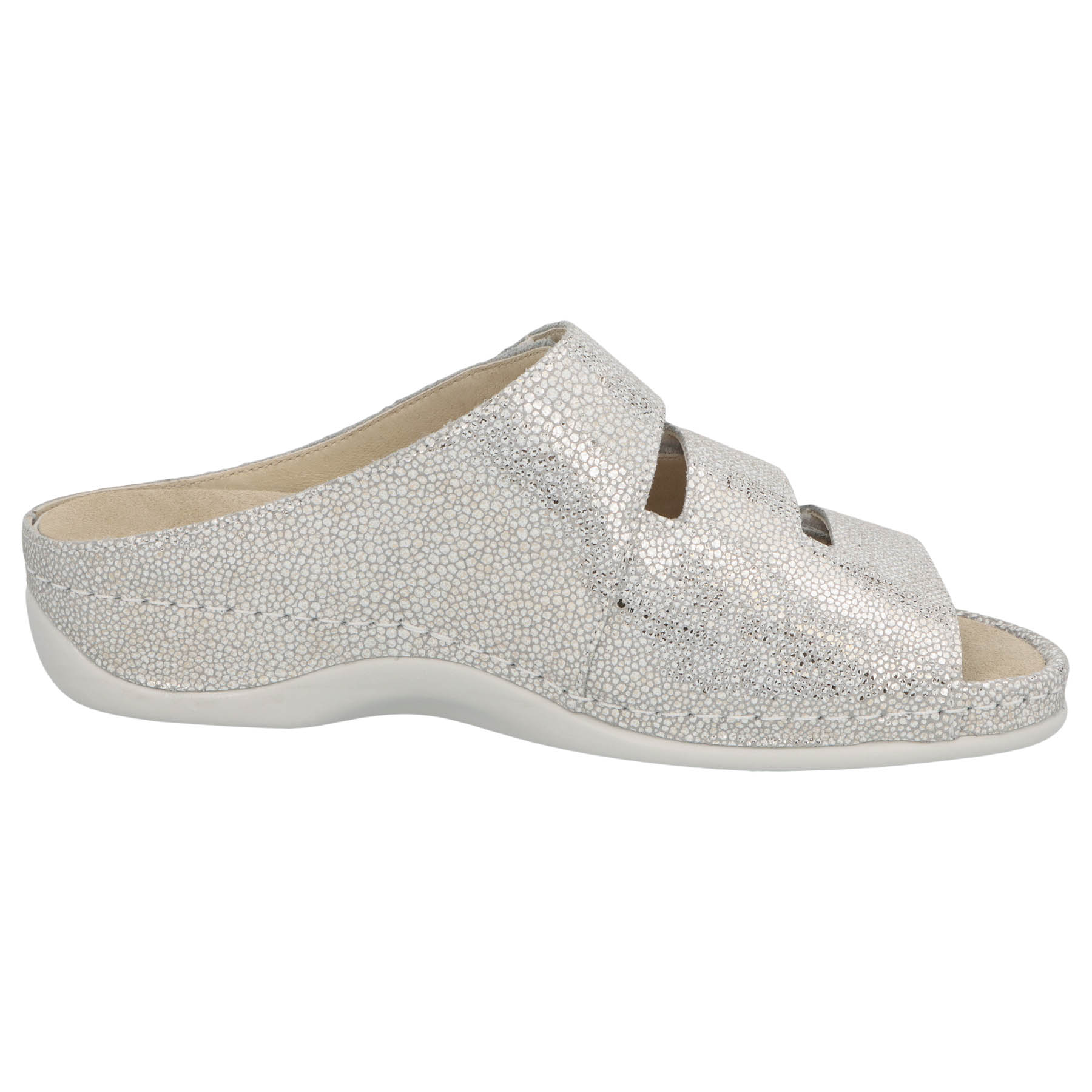 mehrfarbige pantolette seitenansicht rechts