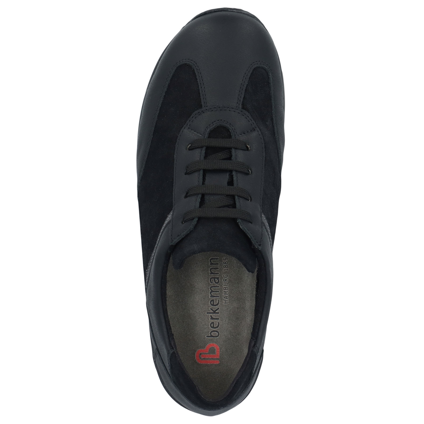 schwarze halbschuh draufsicht