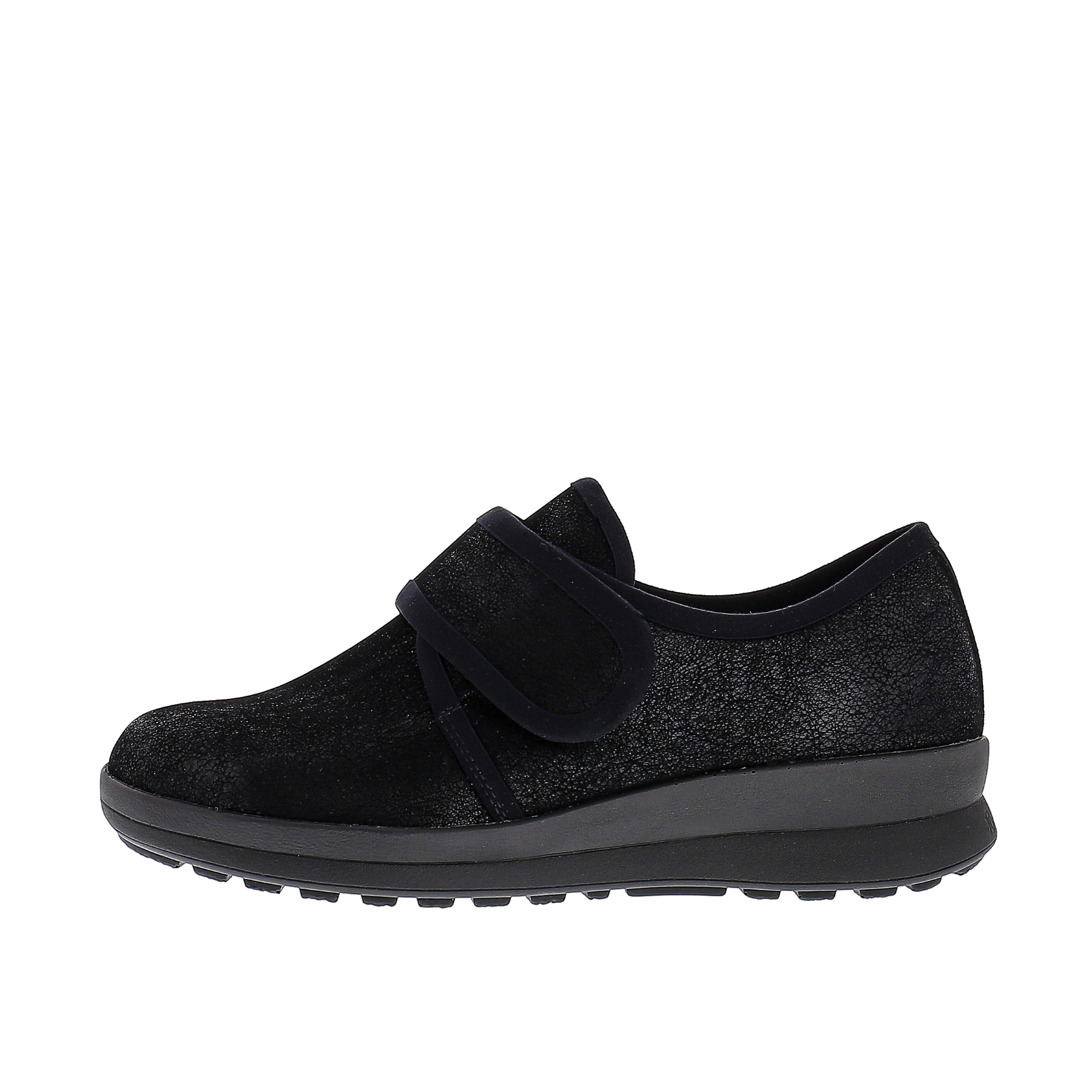 schwarze halbschuh seitenansicht links