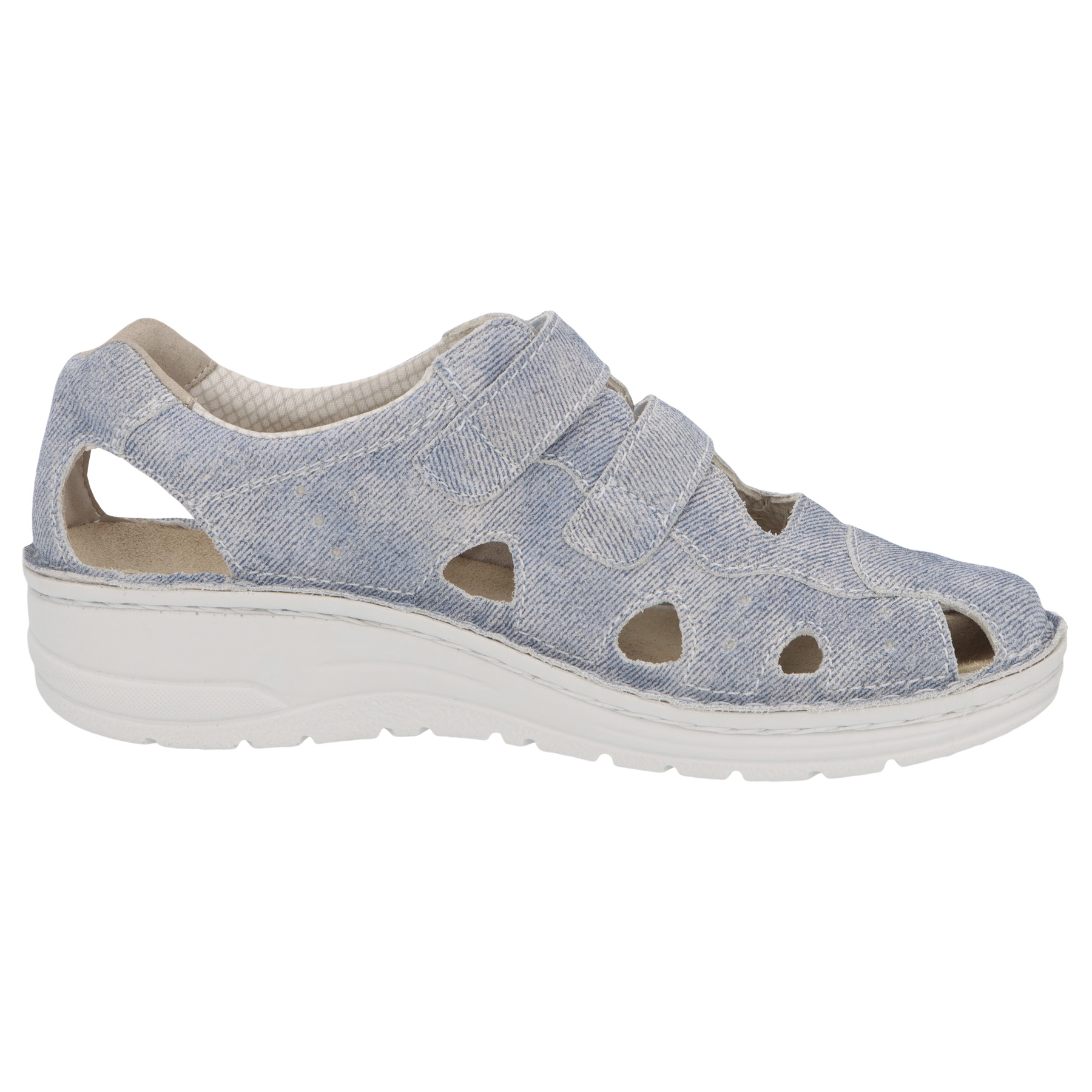 blaue halbschuh seitenansicht rechts