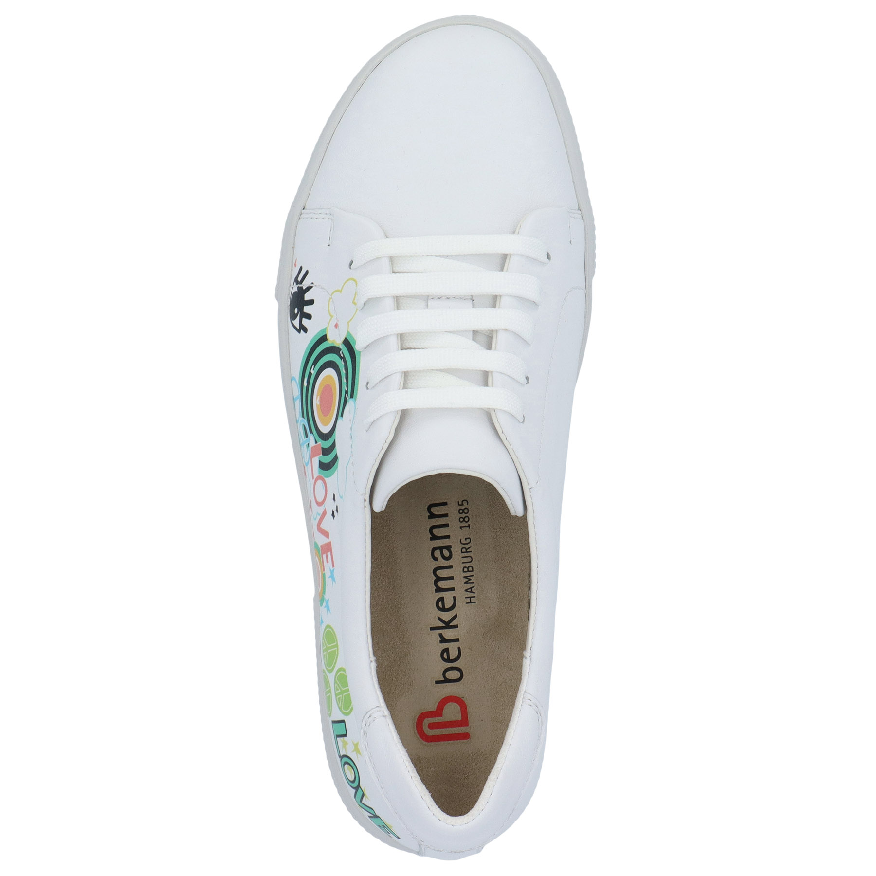 mehrfarbige halbschuh draufsicht