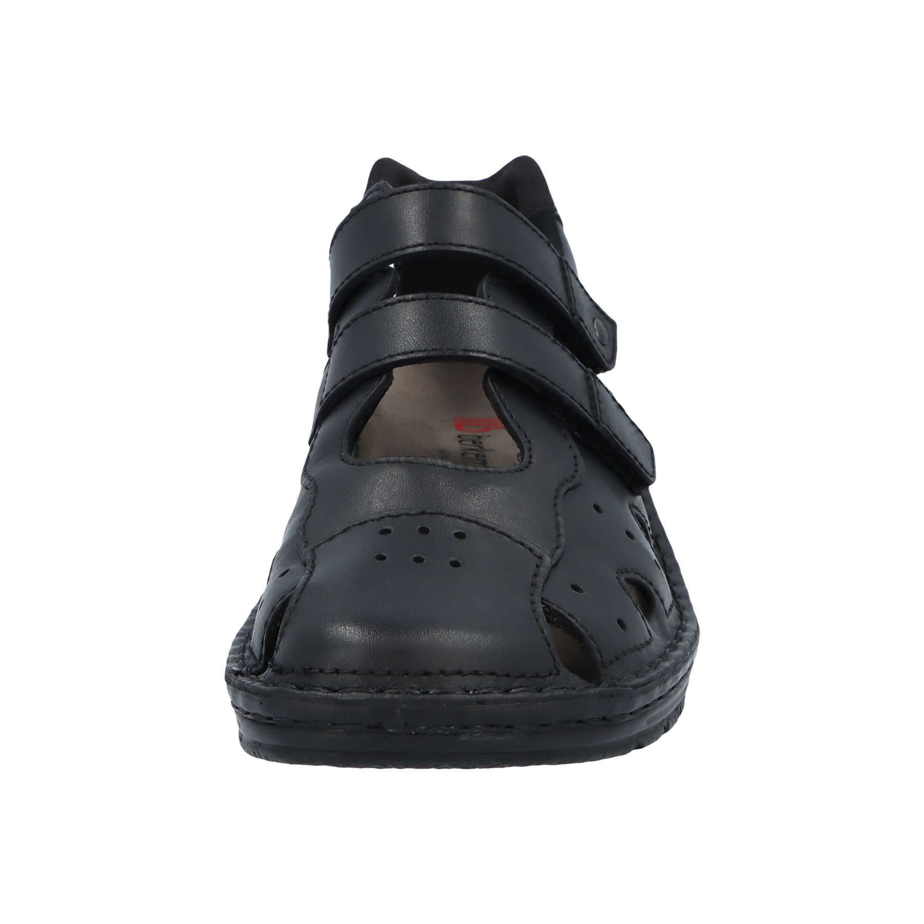 schwarze halbschuh vorderansicht