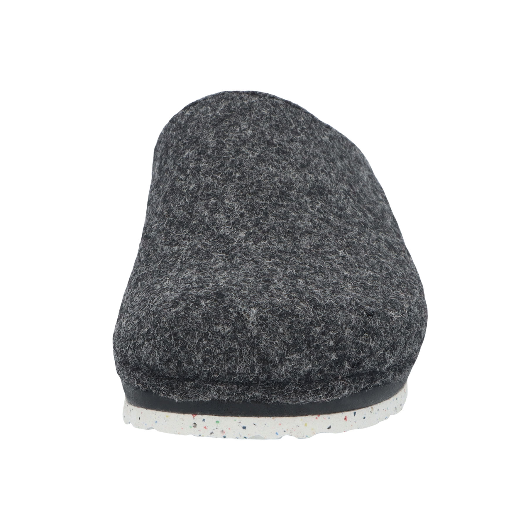graue hausschuhe vorderansicht