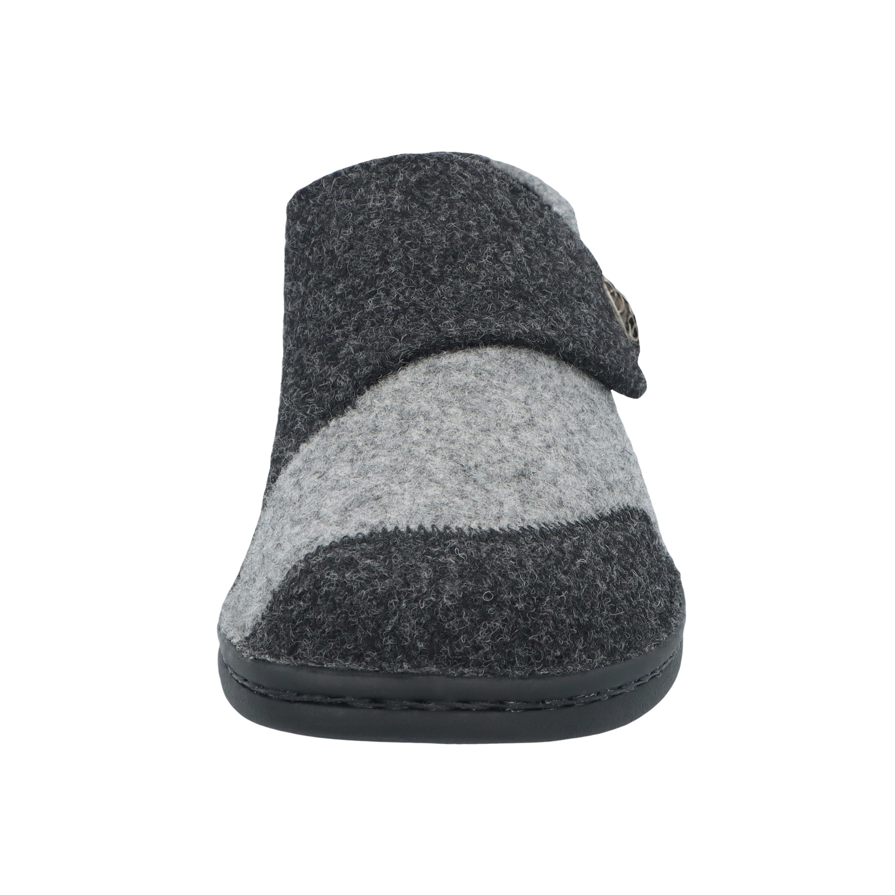 graue hausschuhe vorderansicht