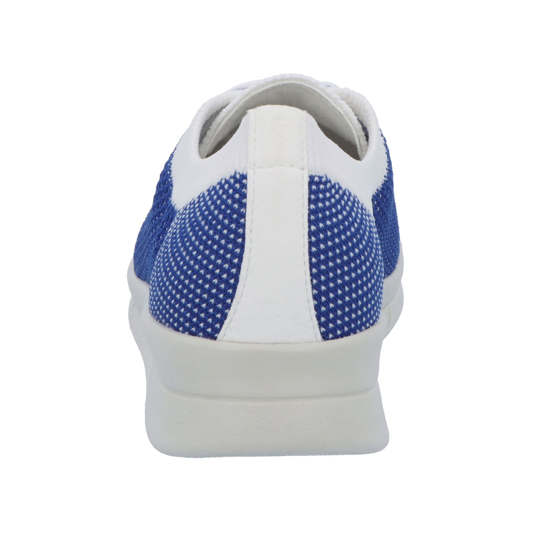 blaue sneaker hinteransicht