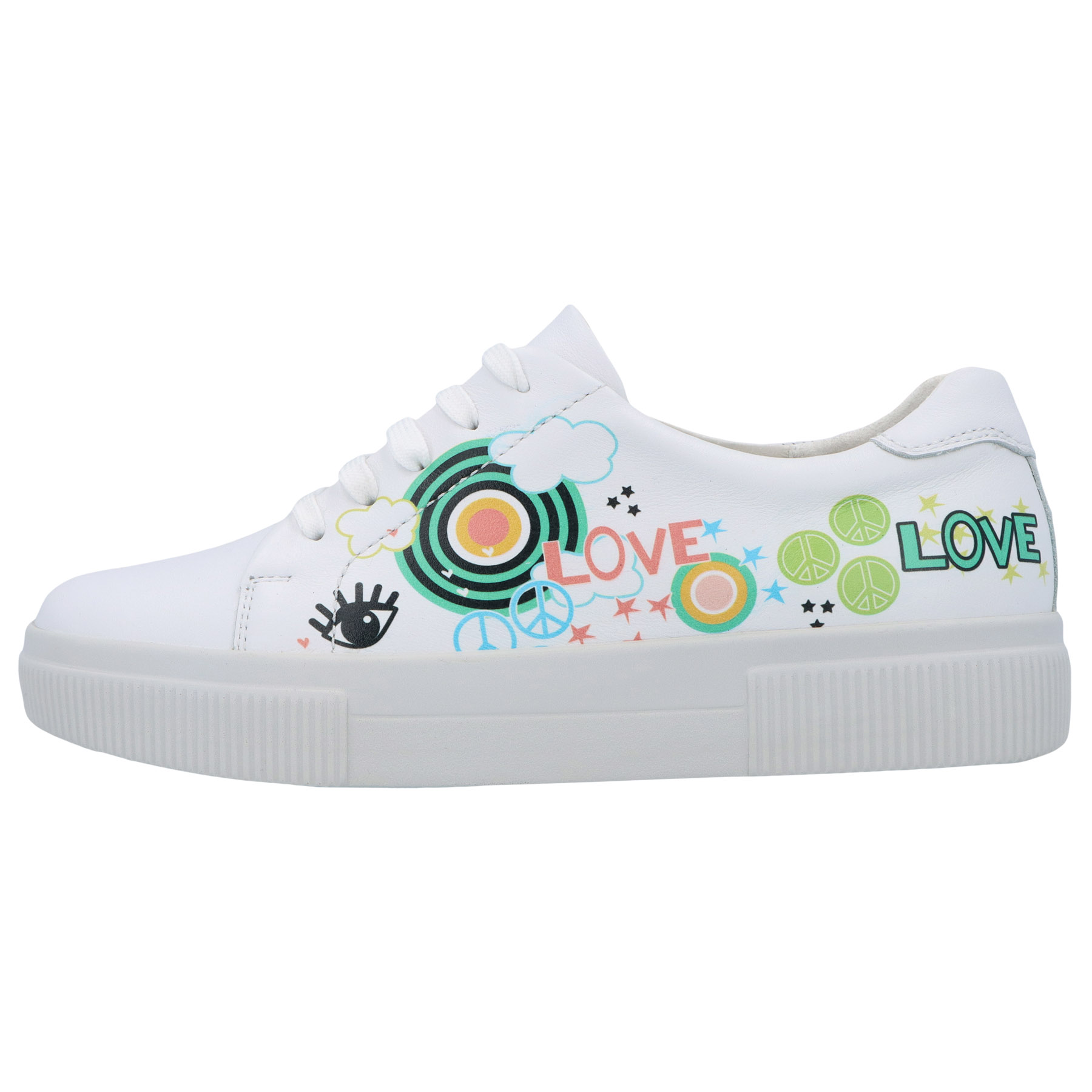 mehrfarbige halbschuh seitenansicht links