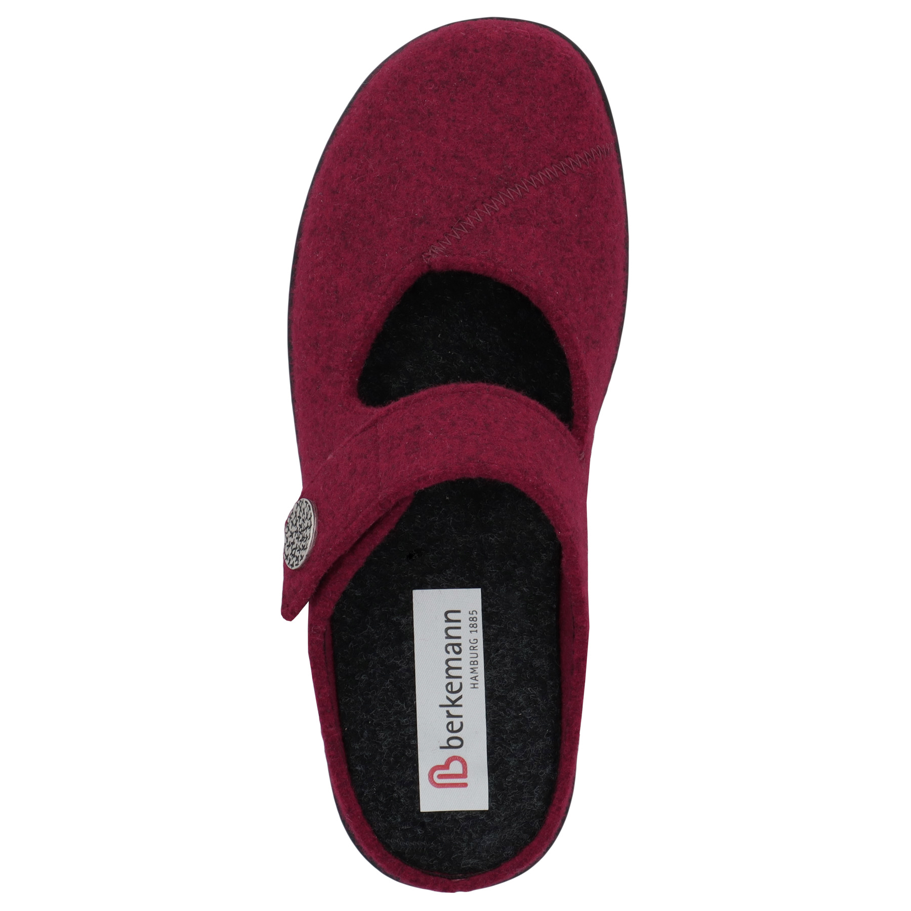 rote hausschuhe draufsicht