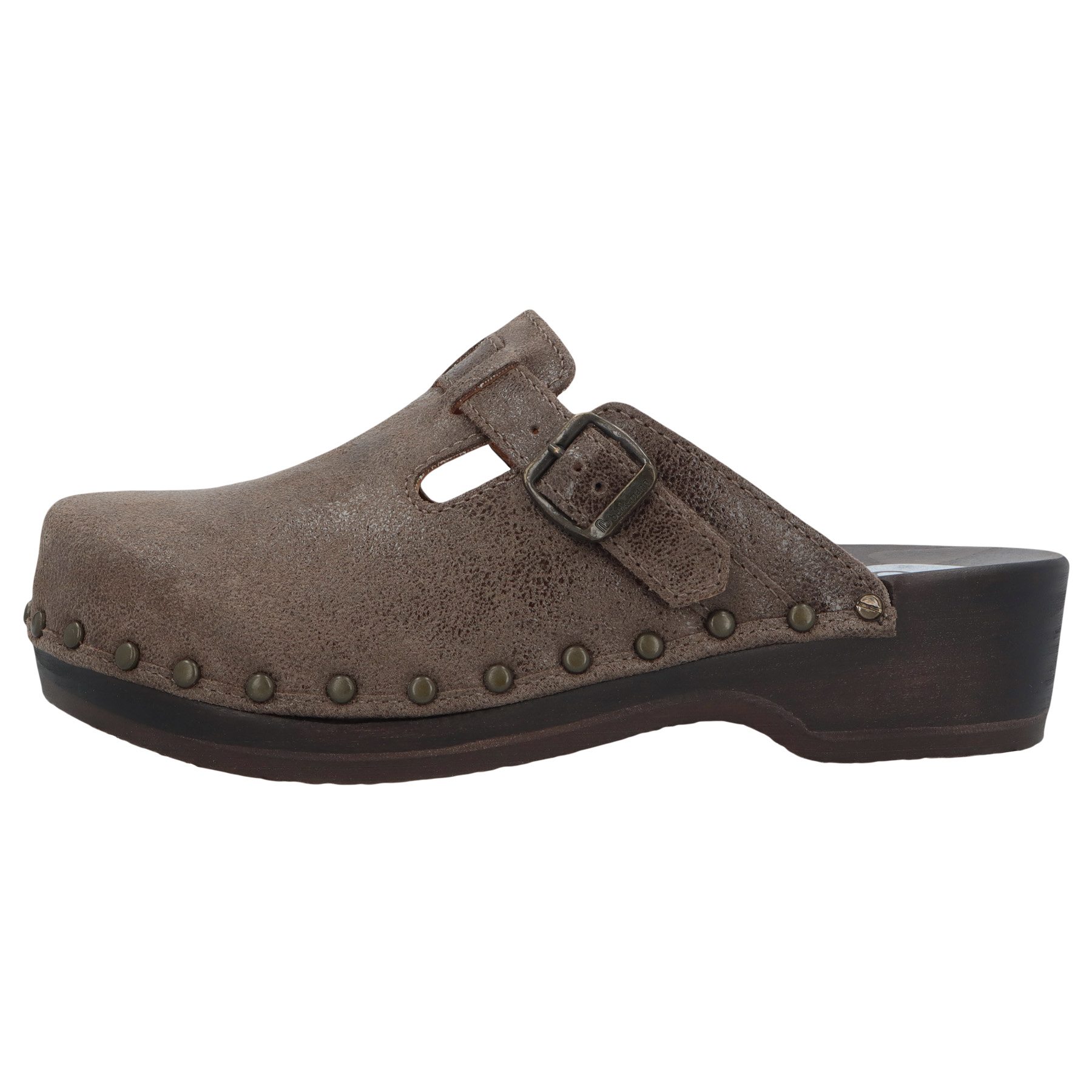 mehrfarbige holzschuhe seitenansicht links