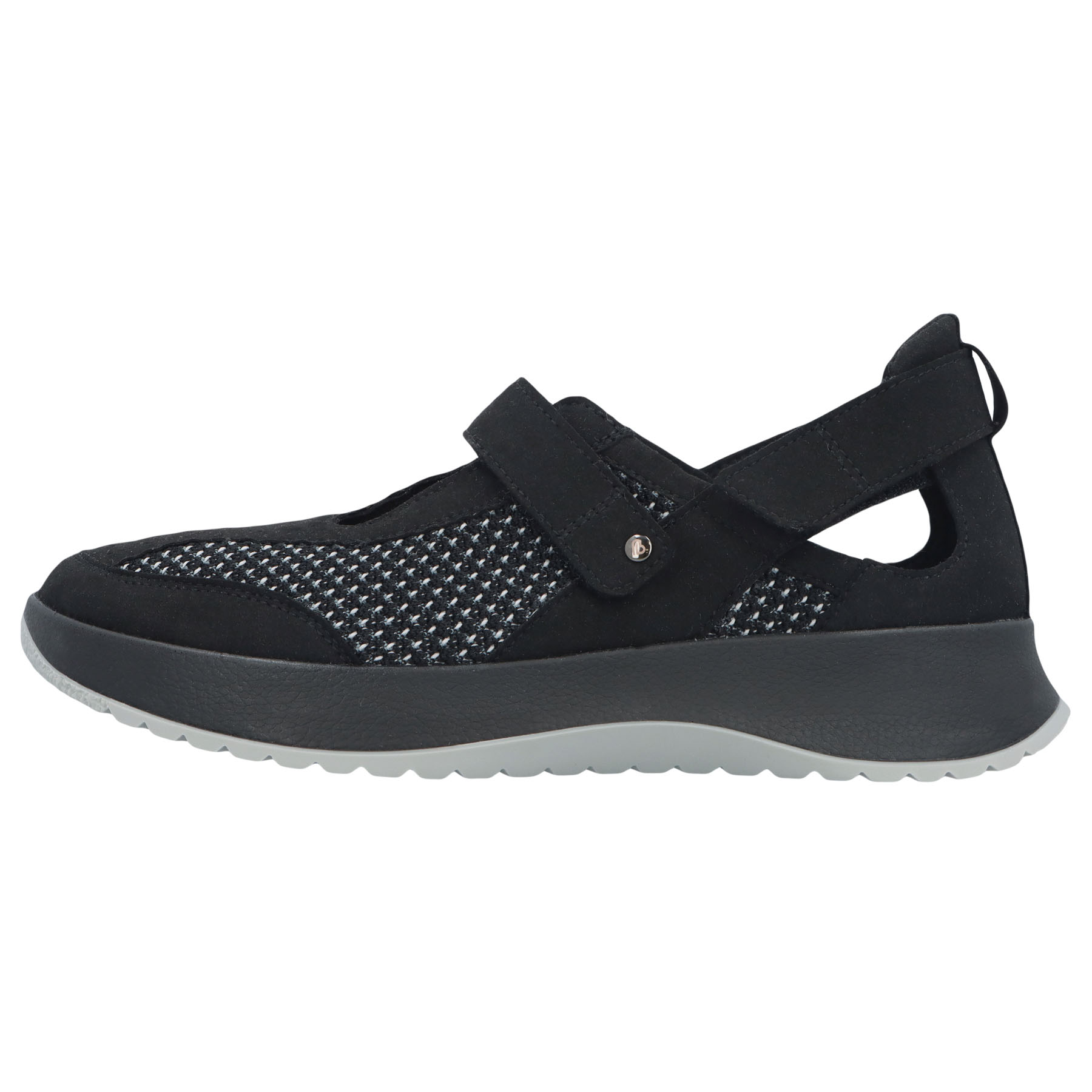 schwarze sneaker seitenansicht links