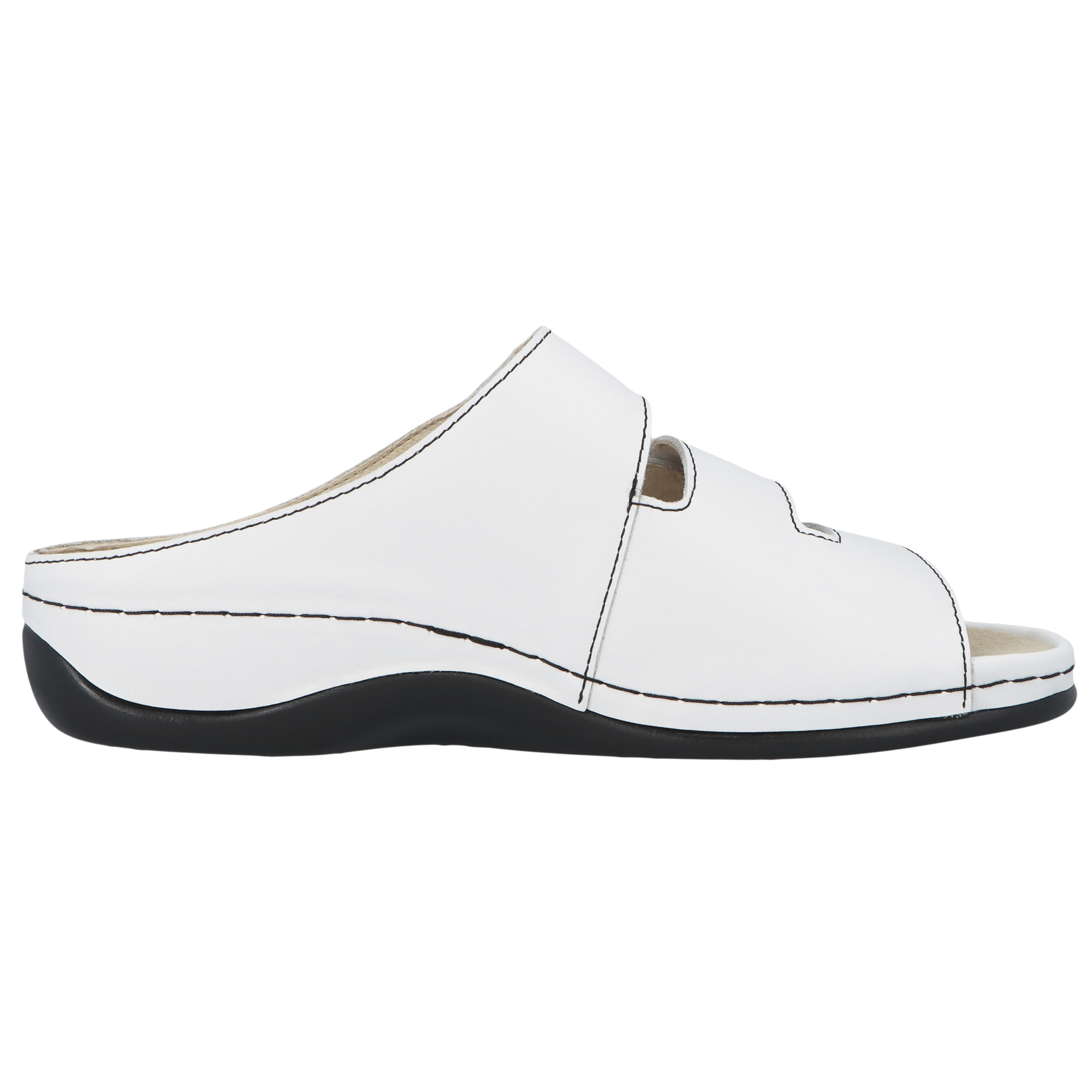 weiße pantolette seitenansicht rechts