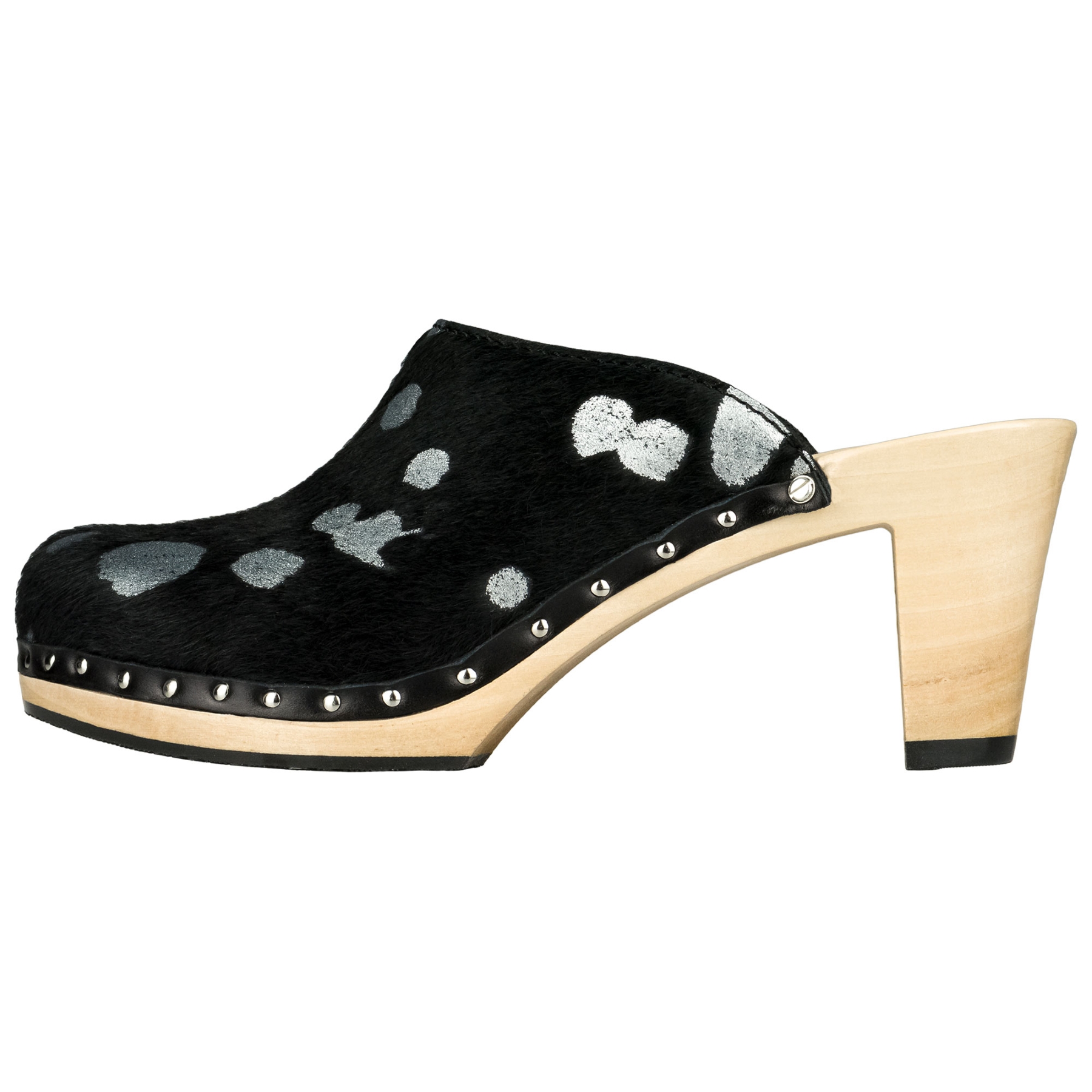 silber/schwarz Kuhfell