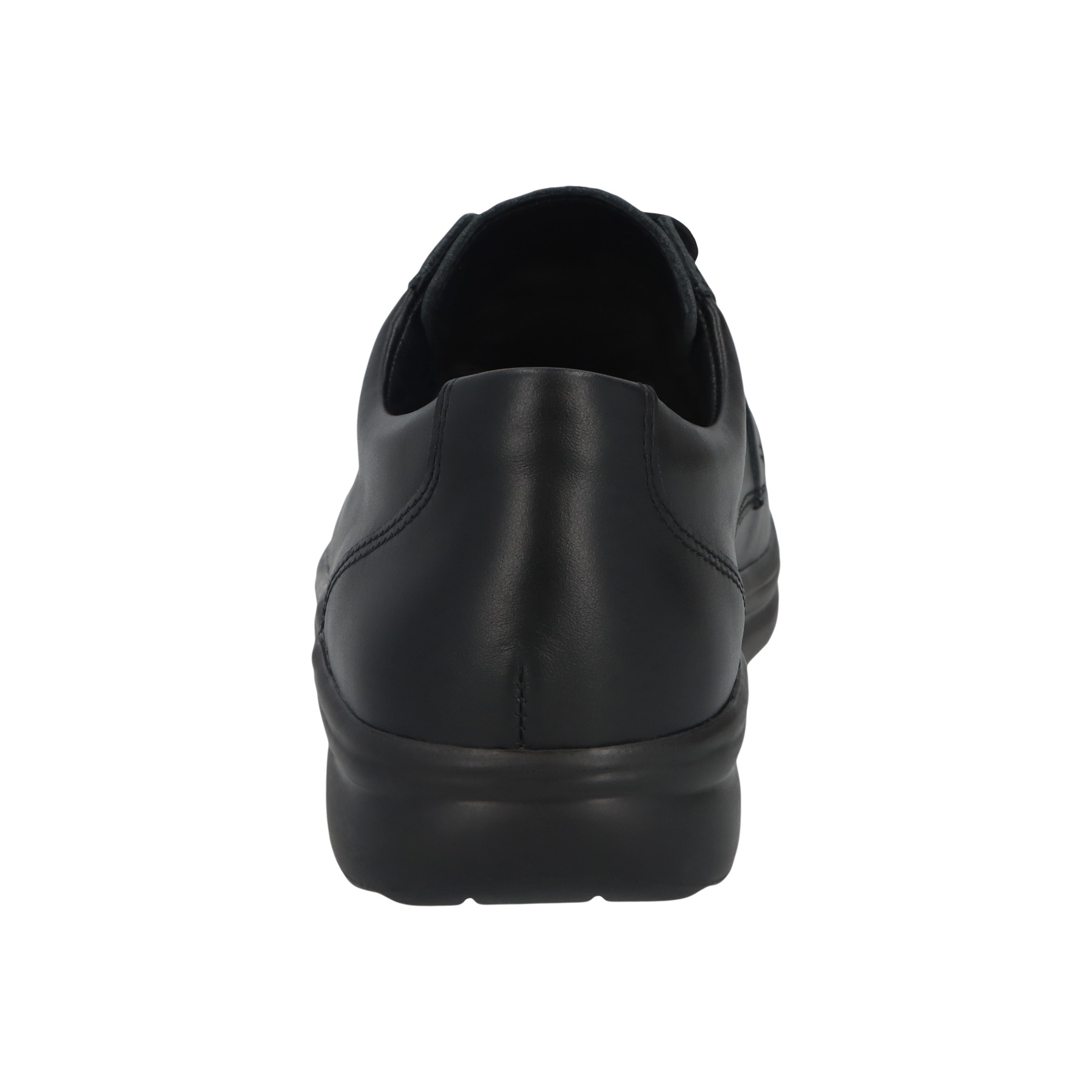 schwarze halbschuh hinteransicht