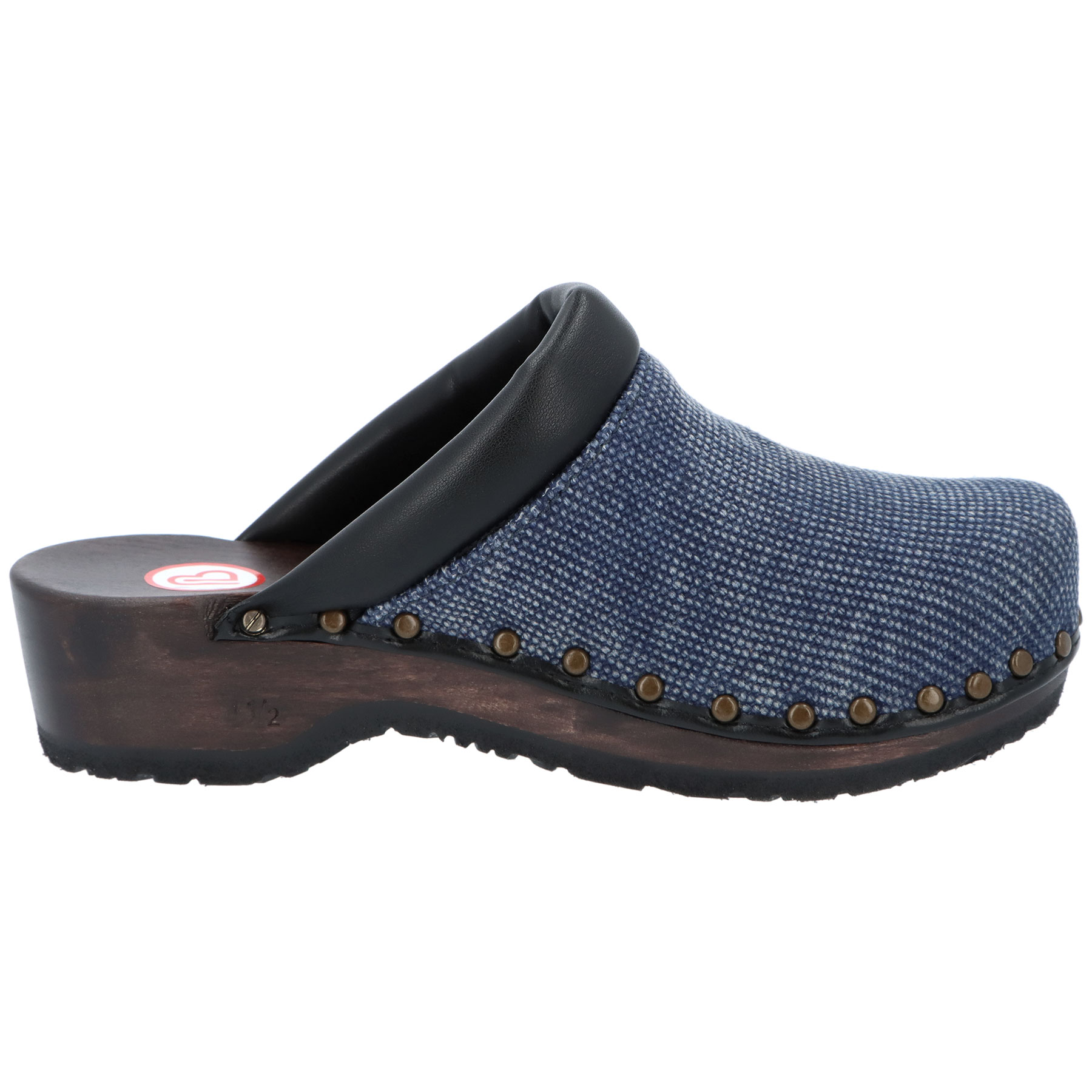 blaue holzschuhe seitenansicht rechts