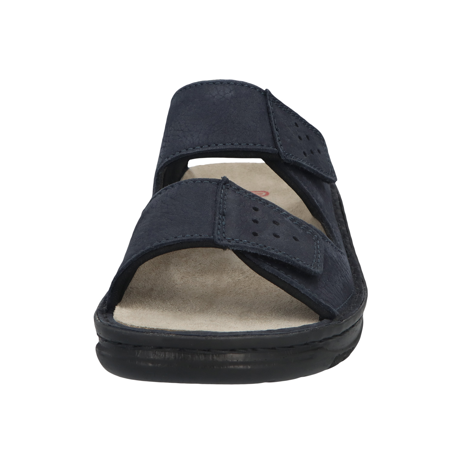 blaue pantolette vorderansicht