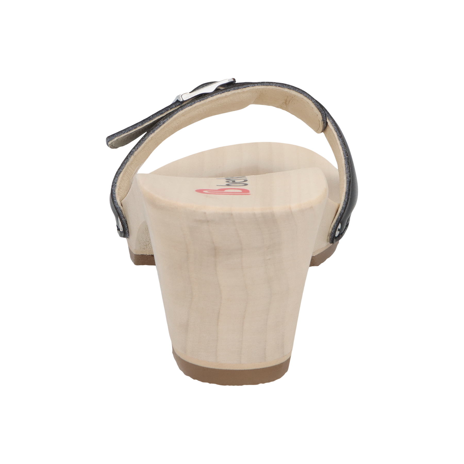 schwarze holzschuhe seitenansicht rechts