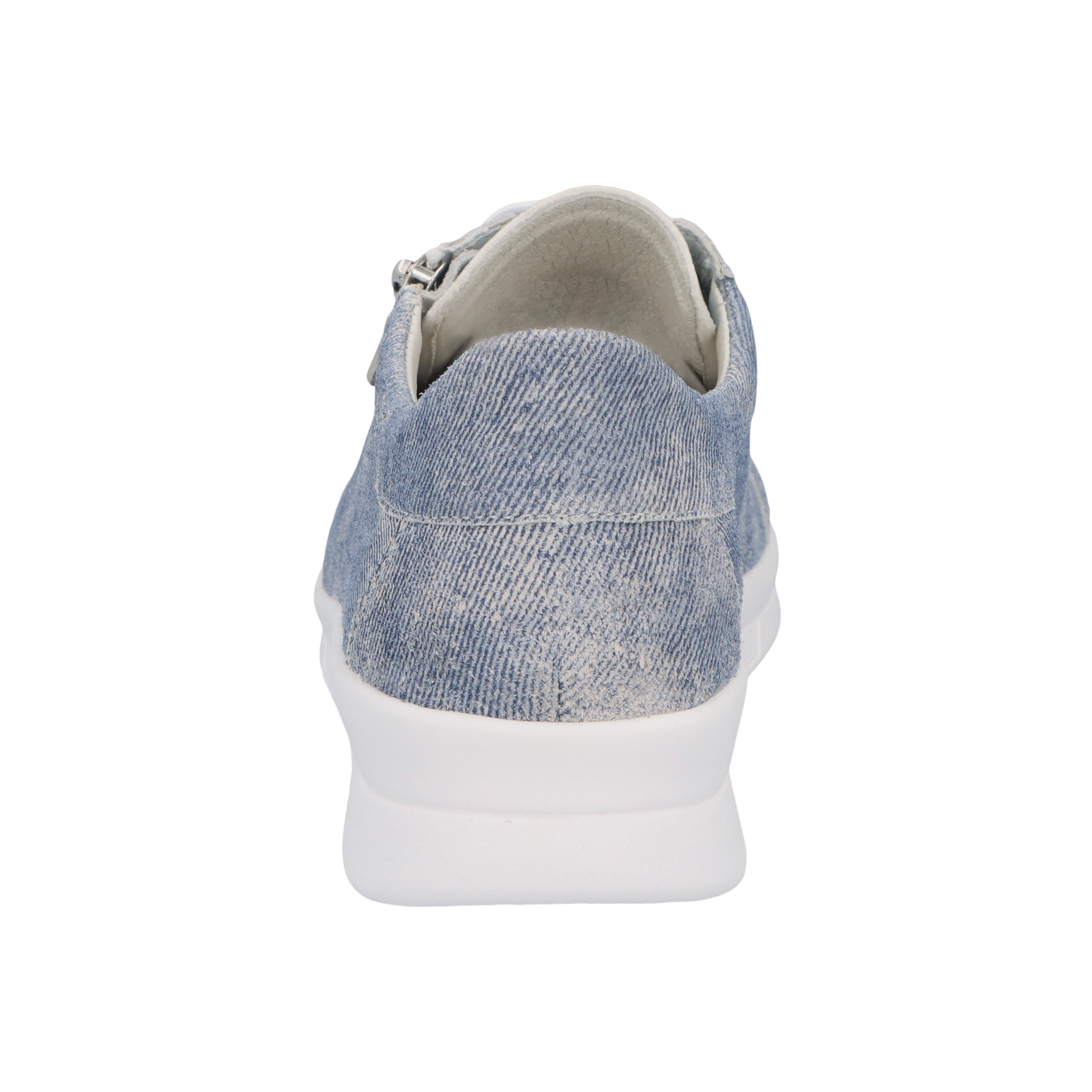 blaue halbschuh hinteransicht