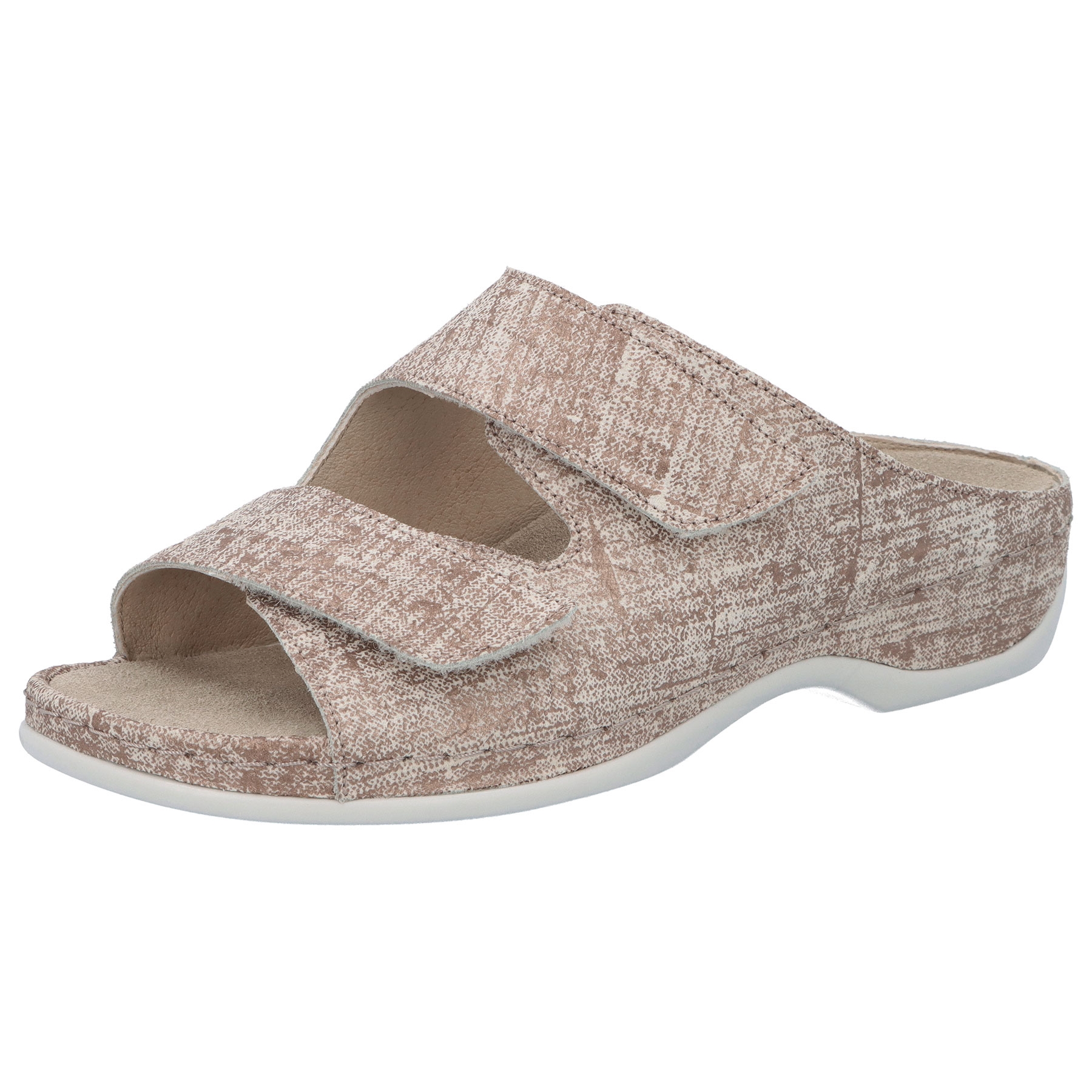 bronze white linen Leder