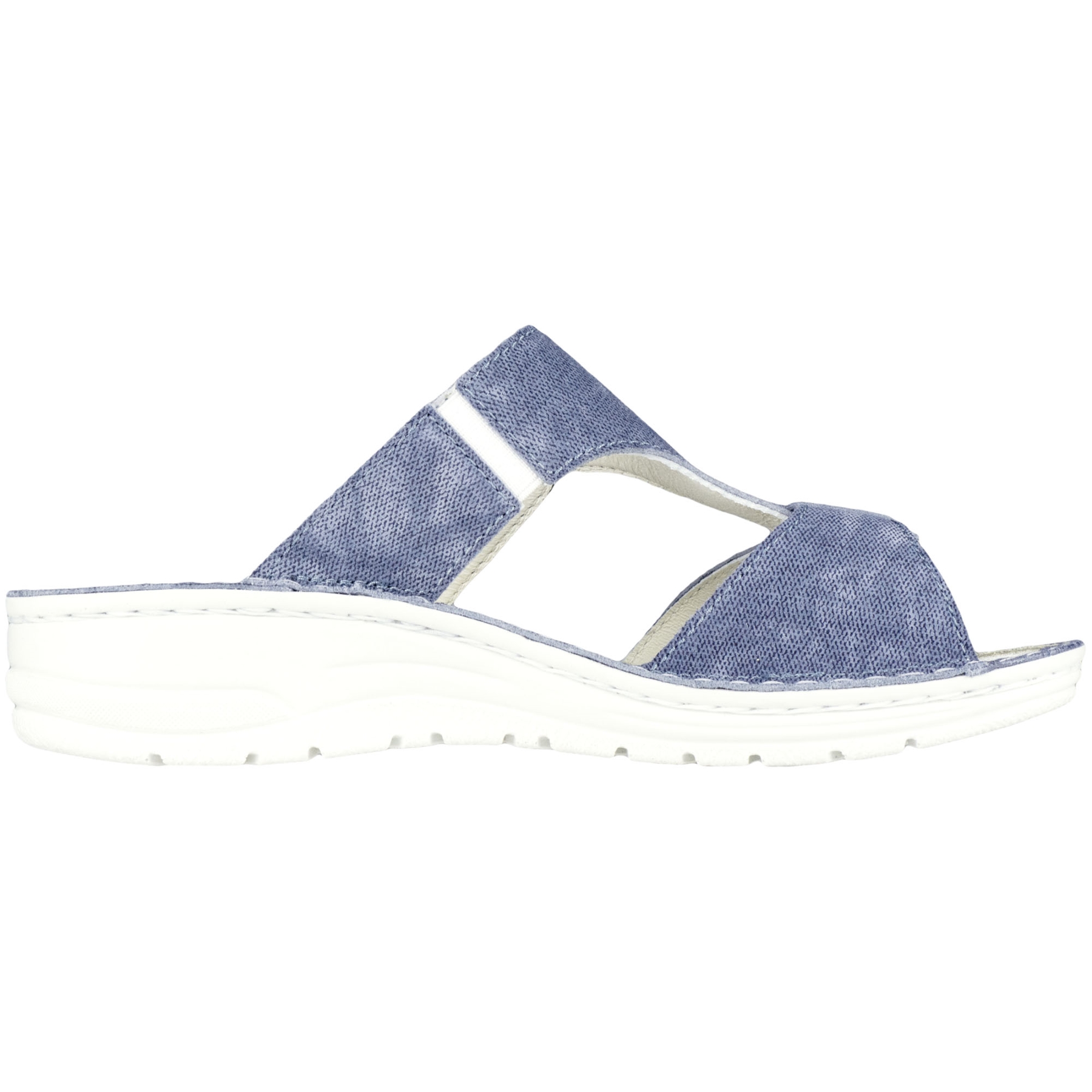 blaue pantolette seitenansicht rechts