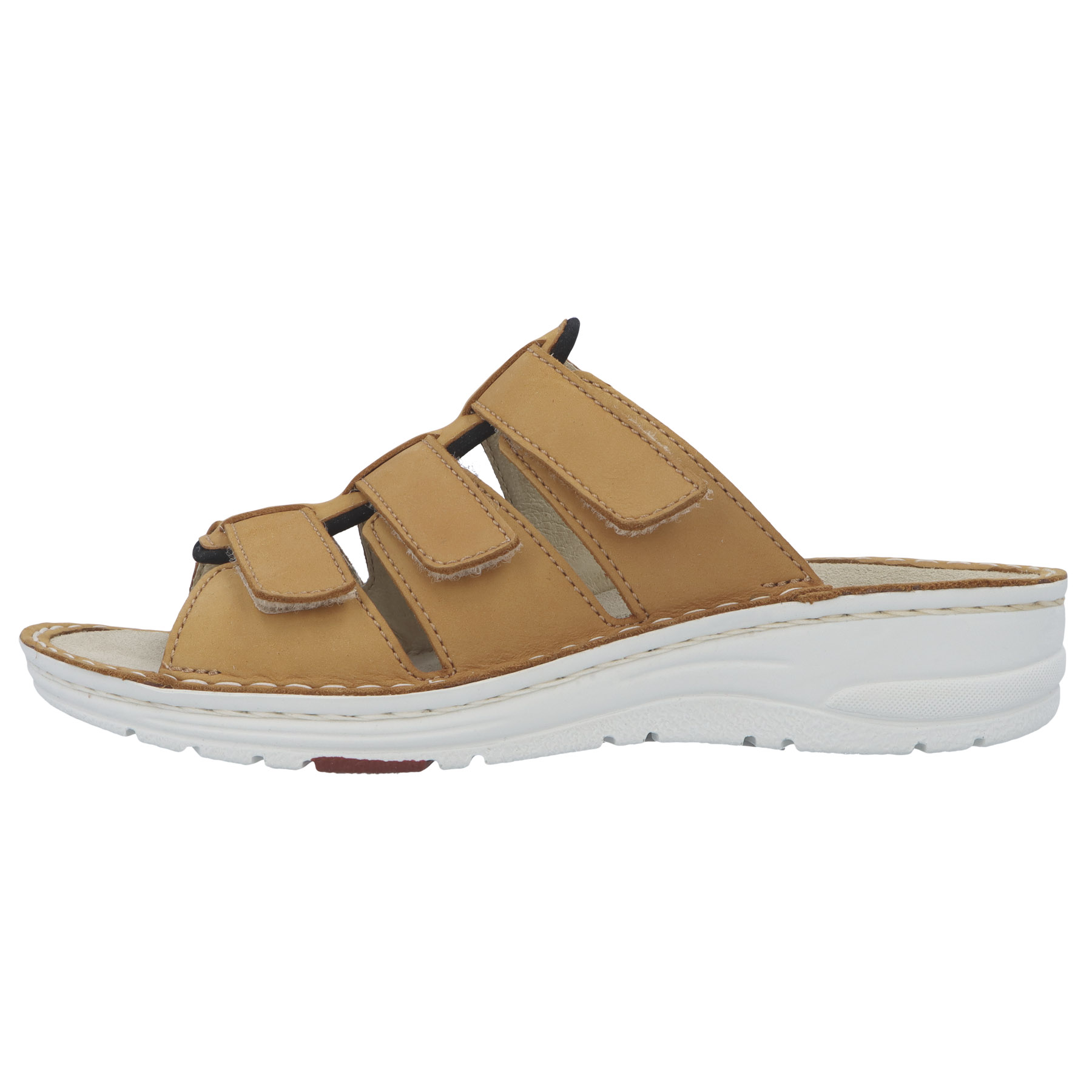 gelbe pantolette seitenansicht links