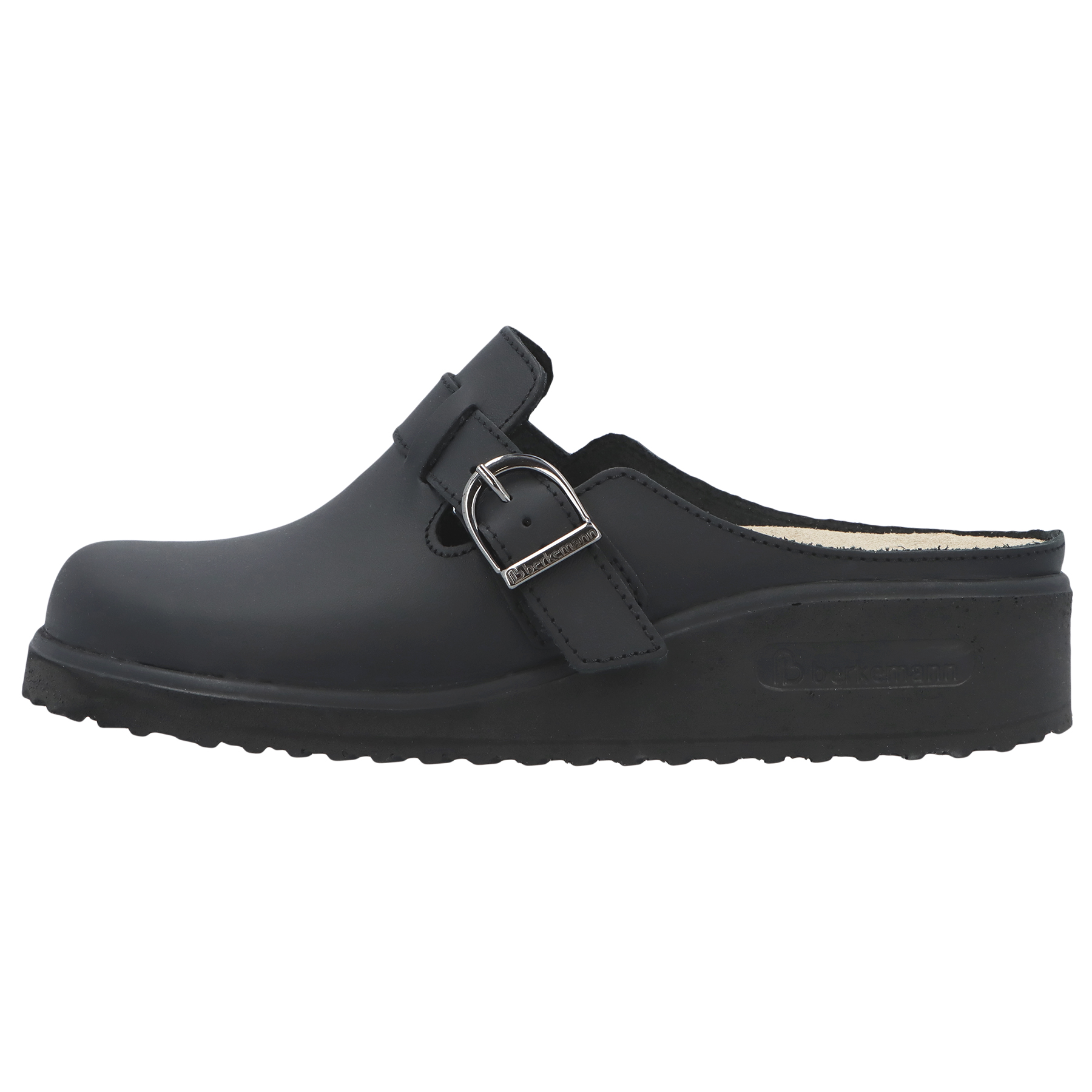 schwarze berufsschuhe seitenansicht links