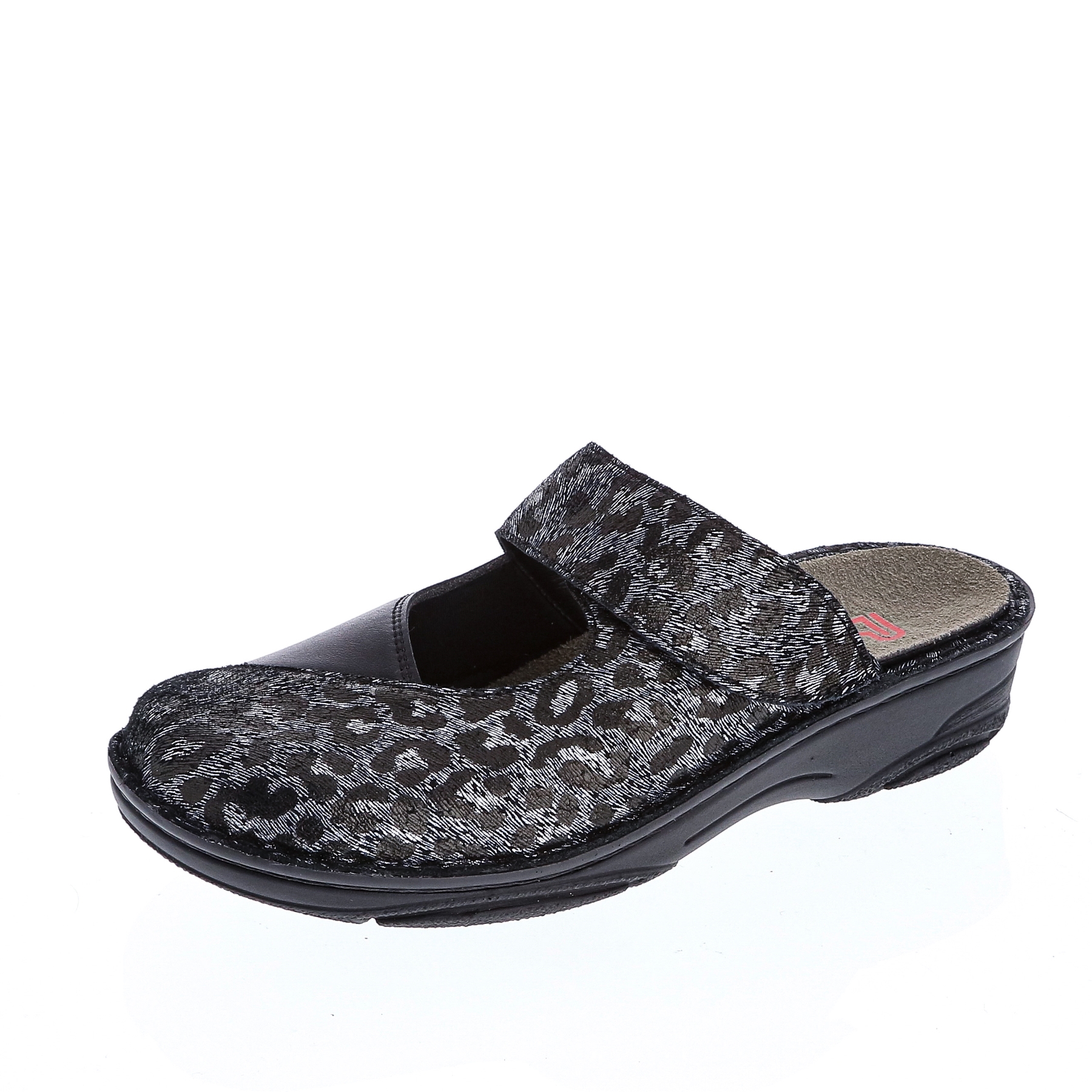 metallicschwarz Leder/Stretch