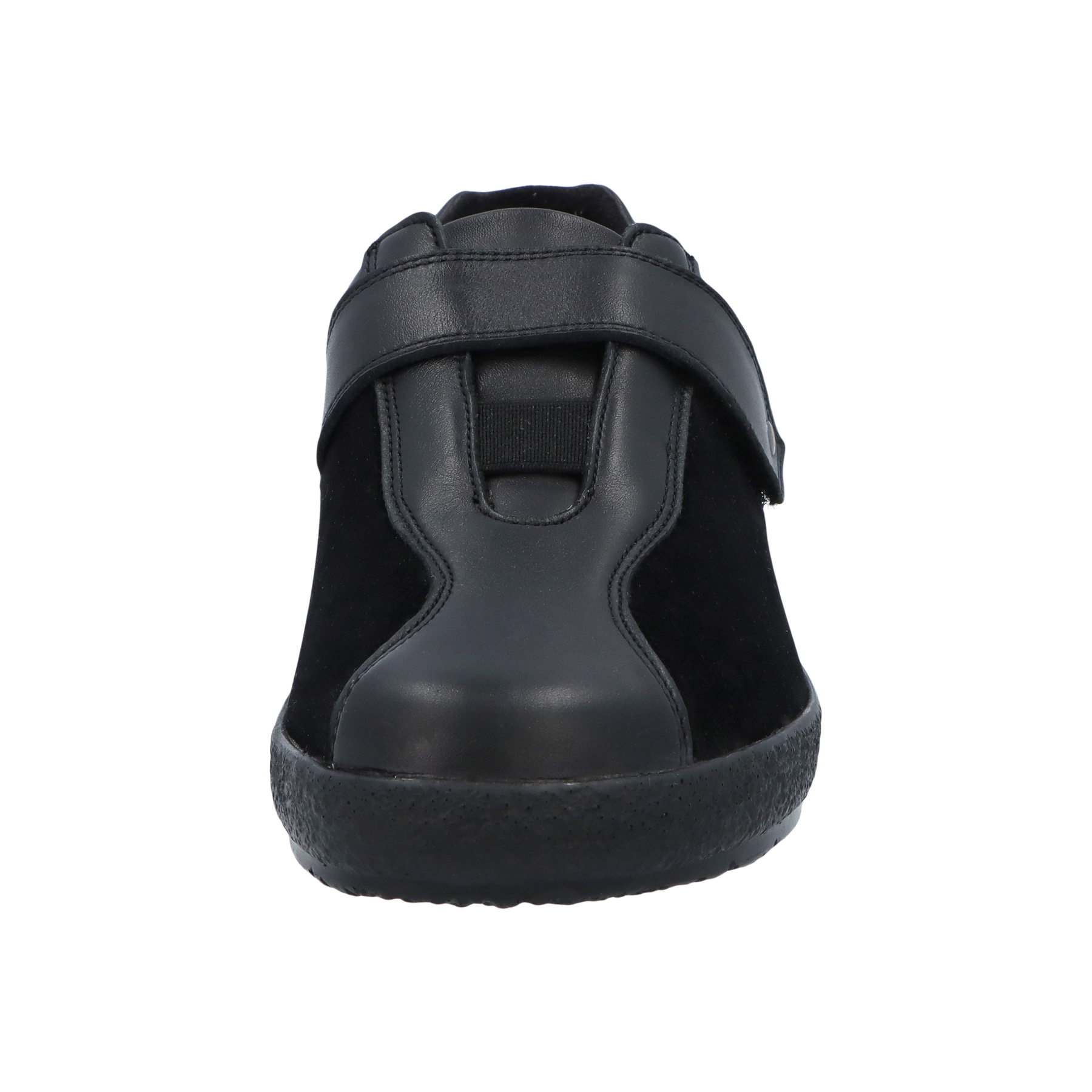 schwarze halbschuh vorderansicht