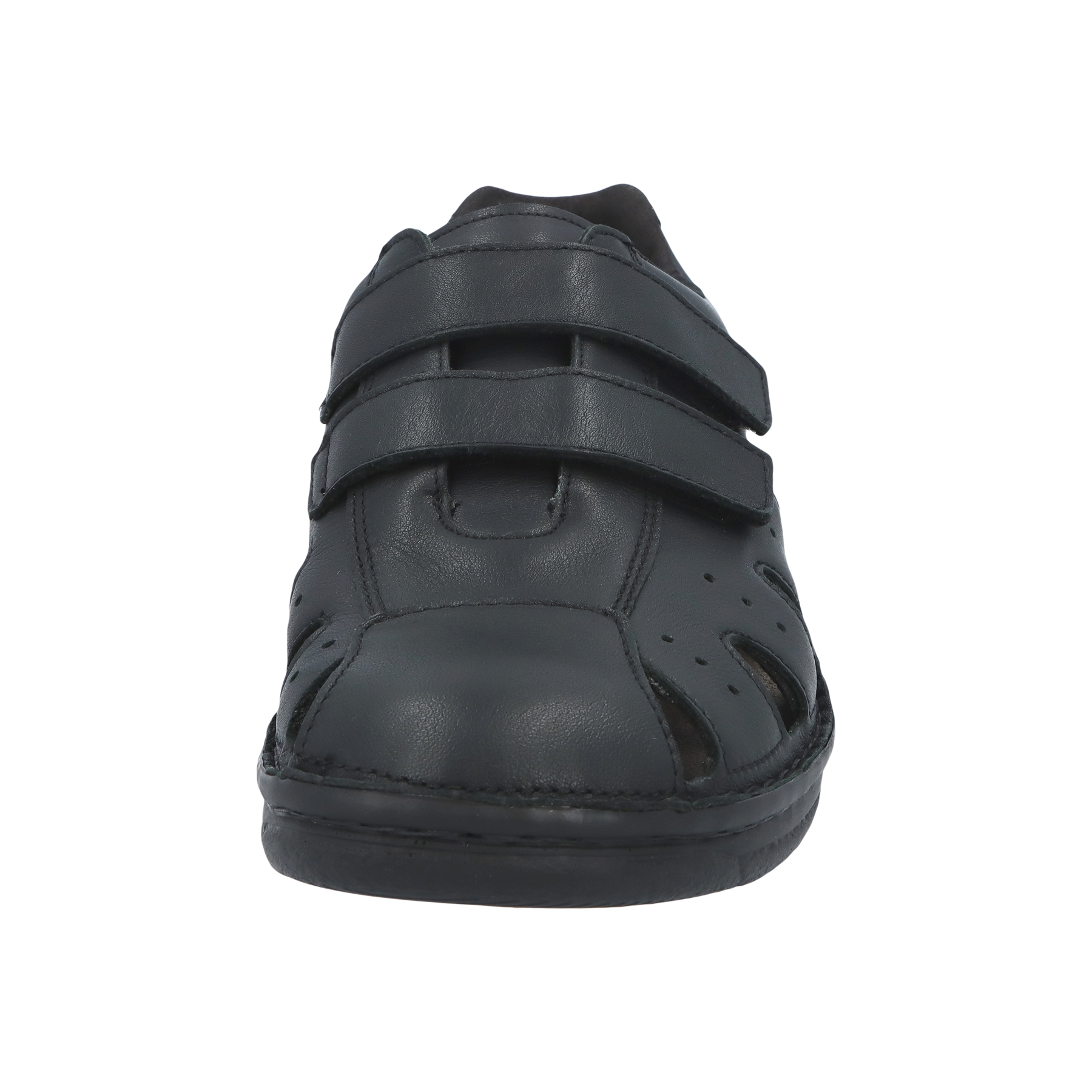 schwarze halbschuh vorderansicht