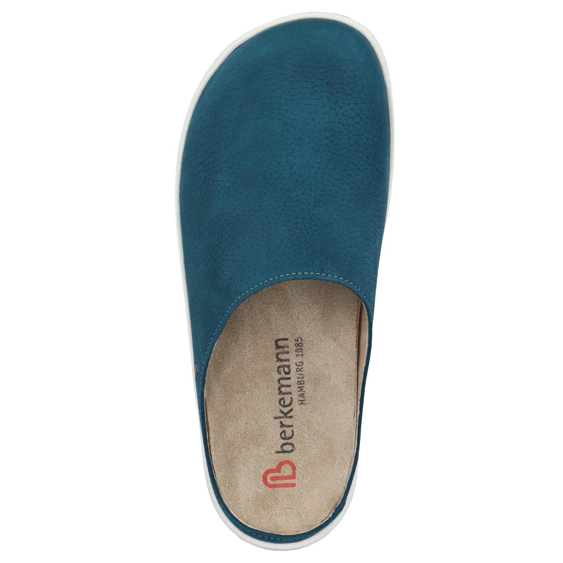 blaue clogs draufsicht