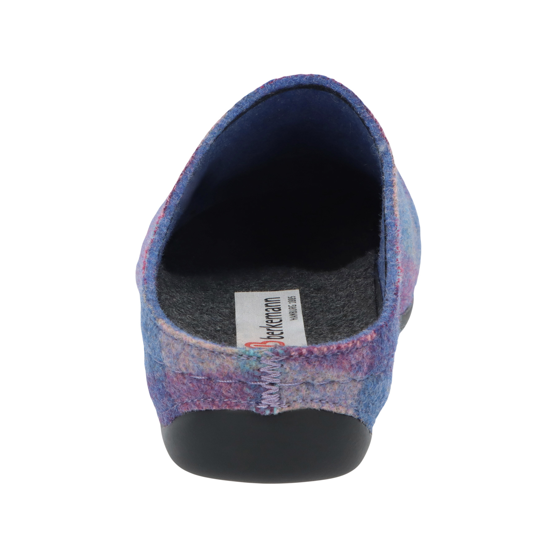 blaue hausschuhe hinteransicht