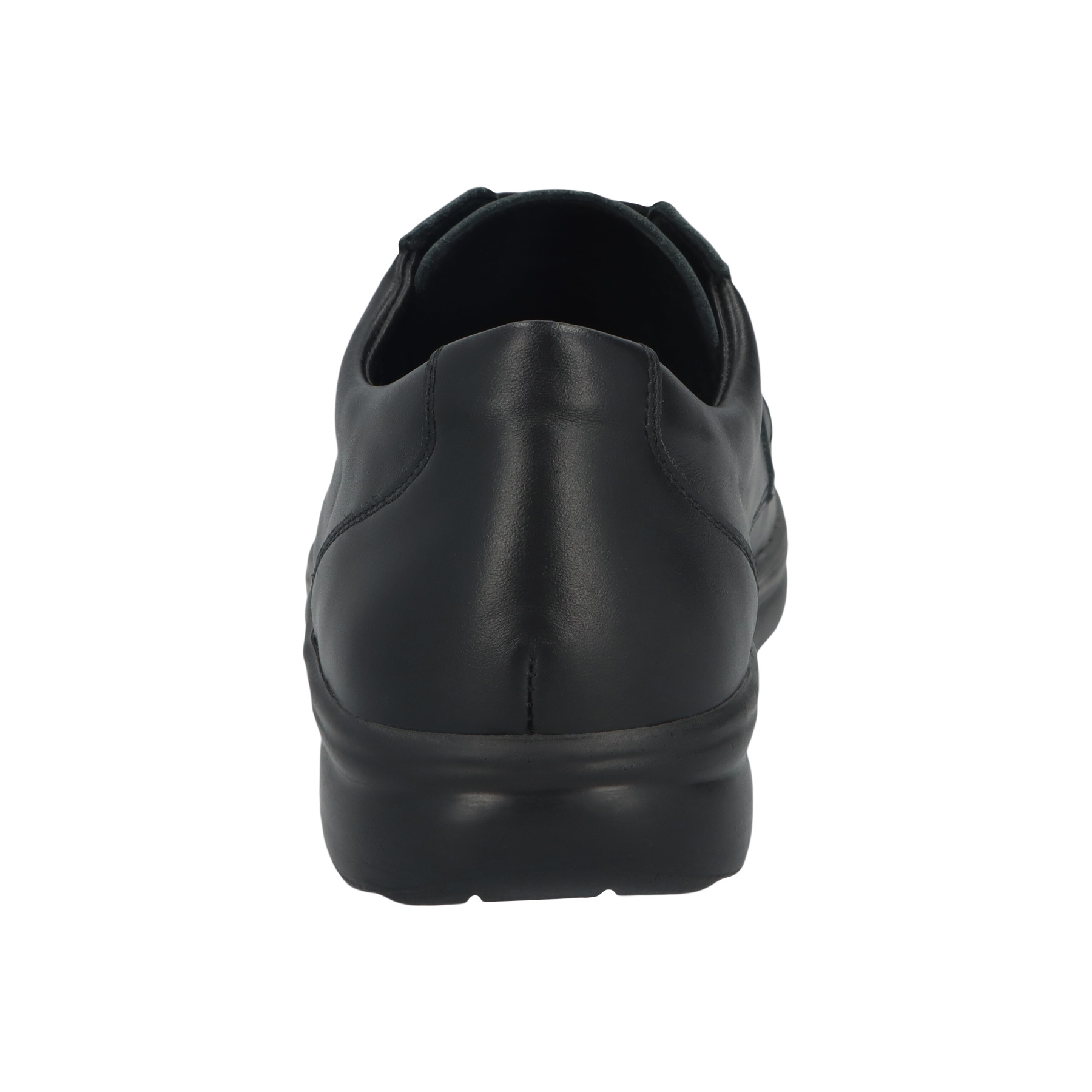 schwarze halbschuh hinteransicht