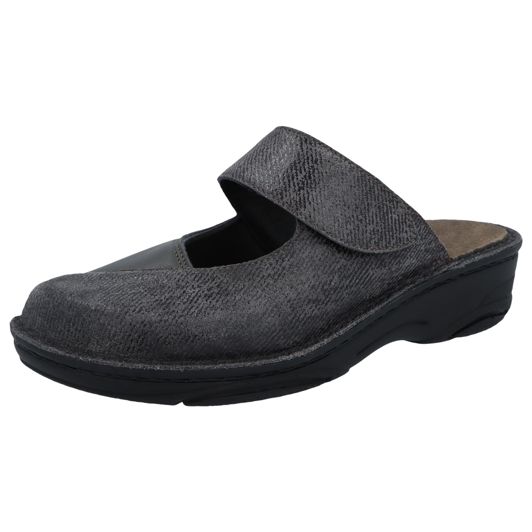 graphitgrau/grau Leder/Stretch