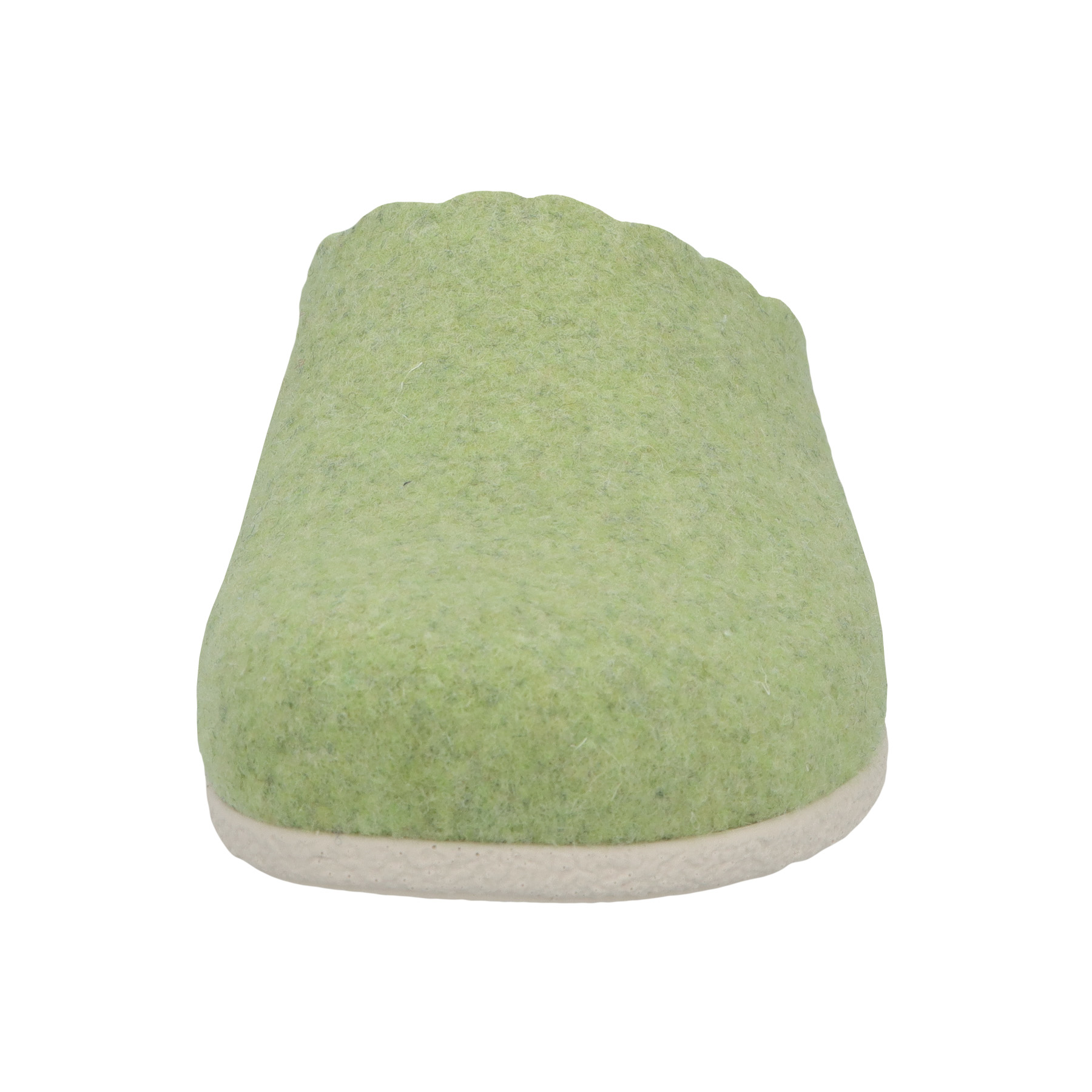 grüne hausschuhe vorderansicht