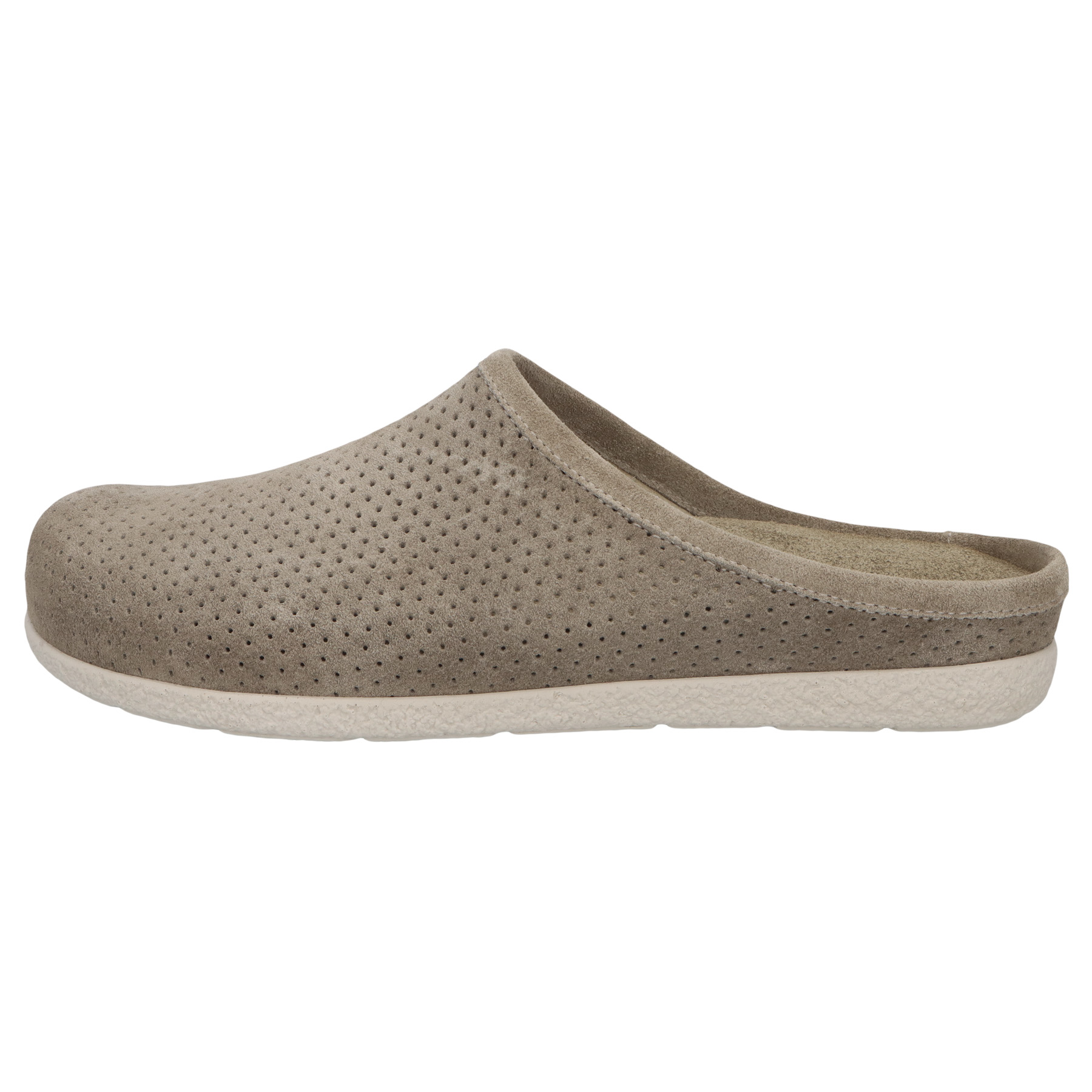 braune clogs seitenansicht links