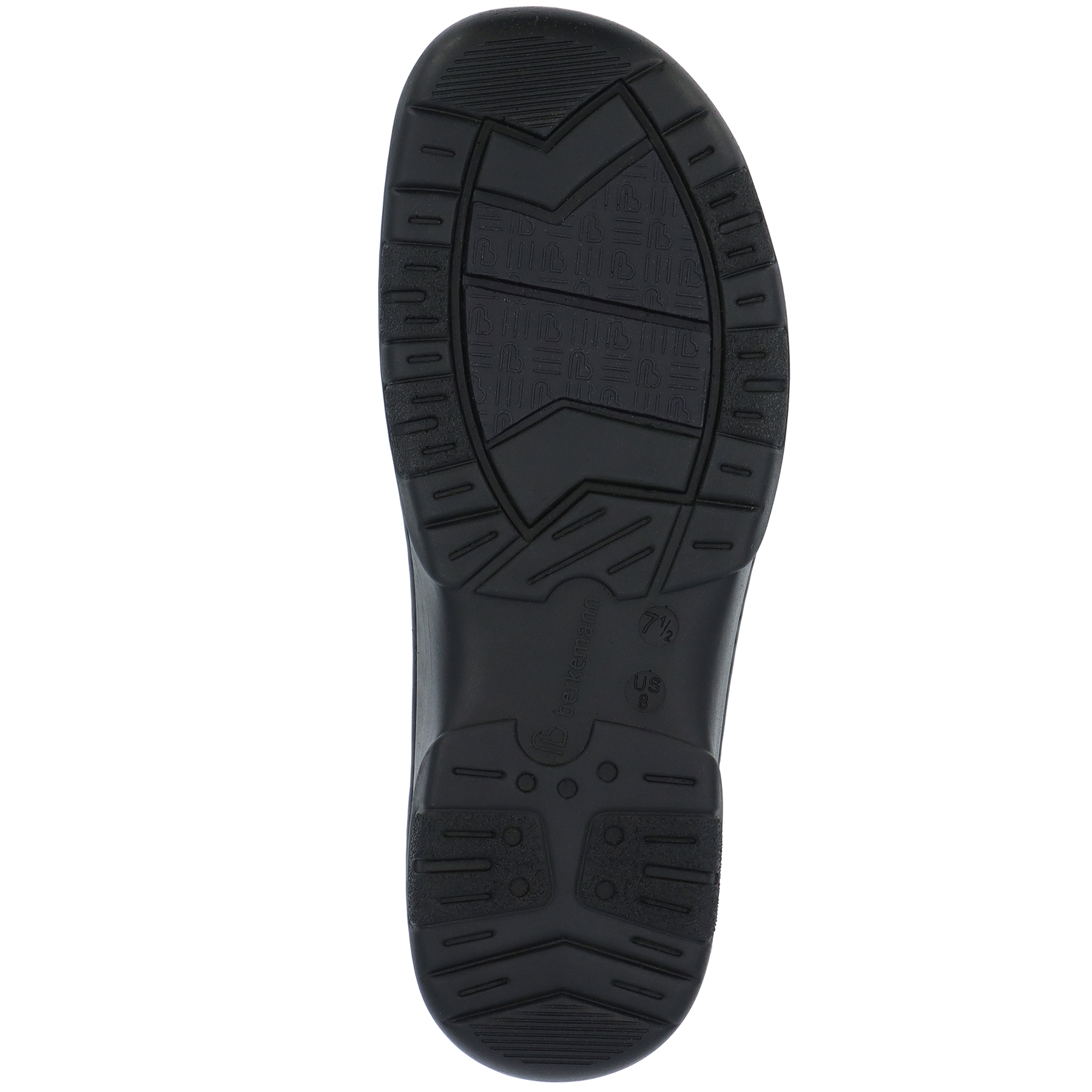 schwarze pantolette sohlenansicht