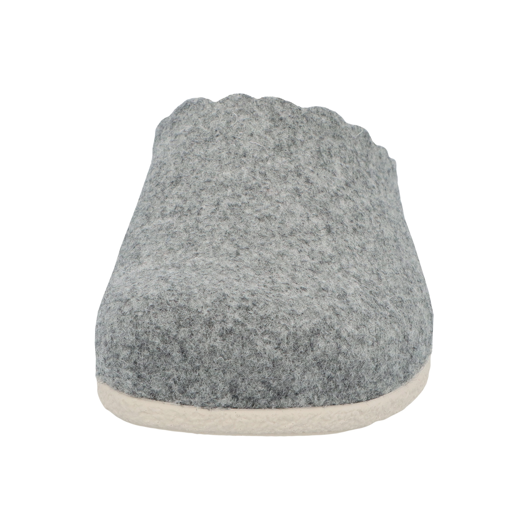 graue hausschuhe vorderansicht