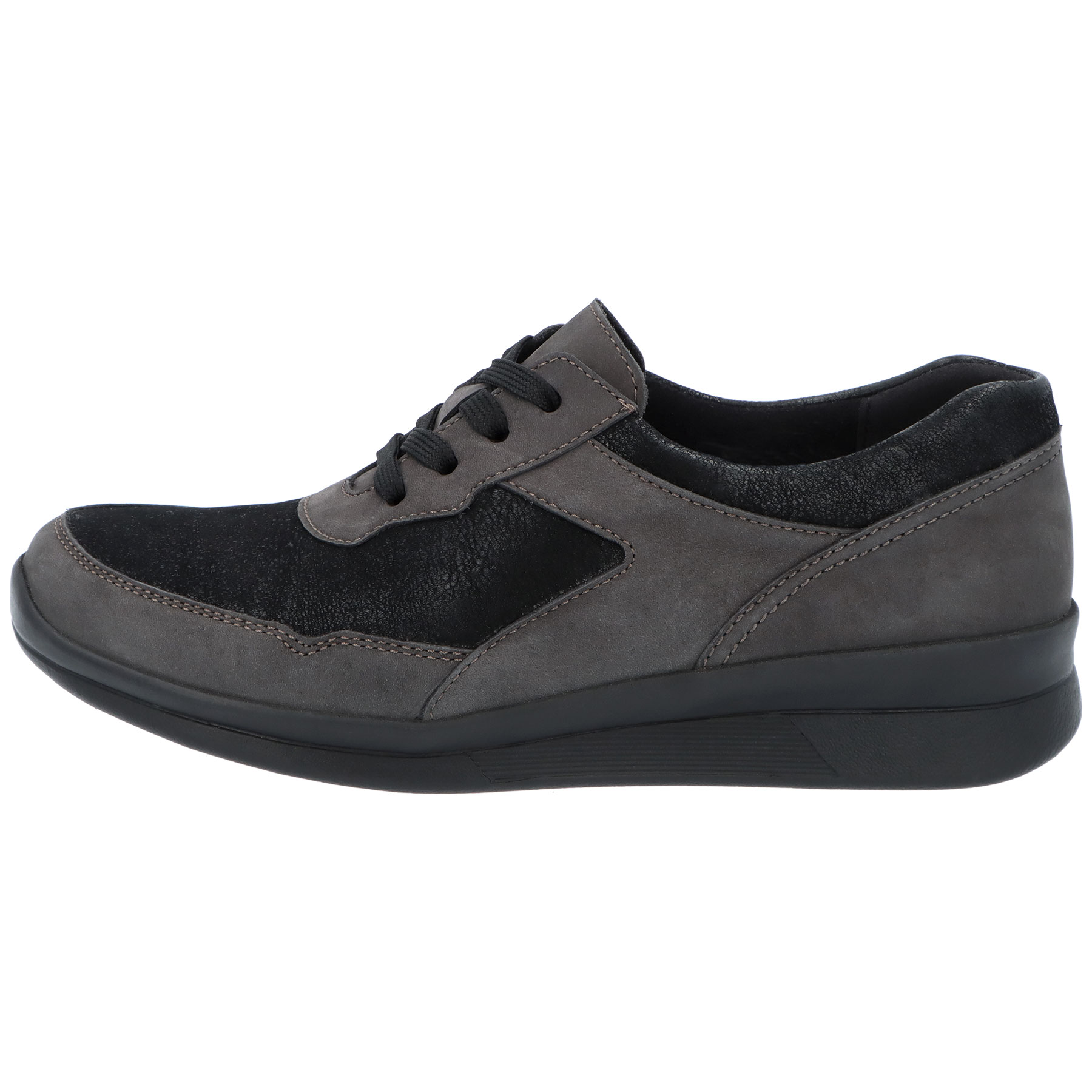 schwarze halbschuh seitenansicht links