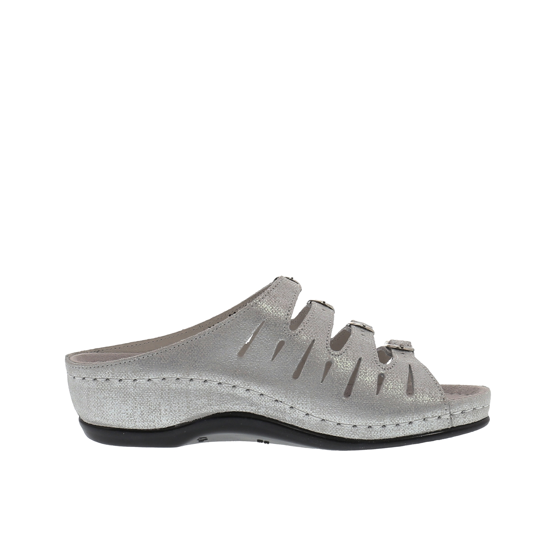 weiße pantolette seitenansicht rechts