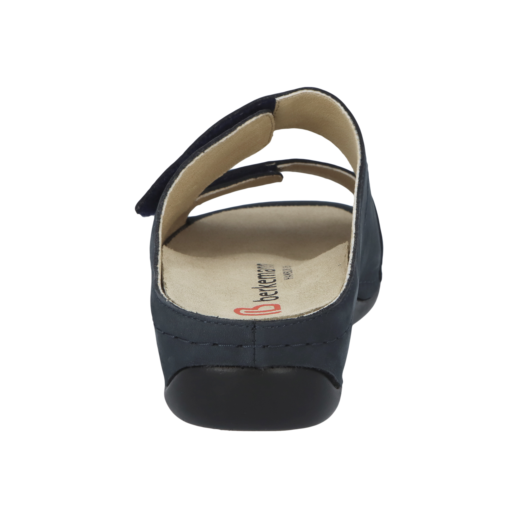 blaue pantolette hinteransicht