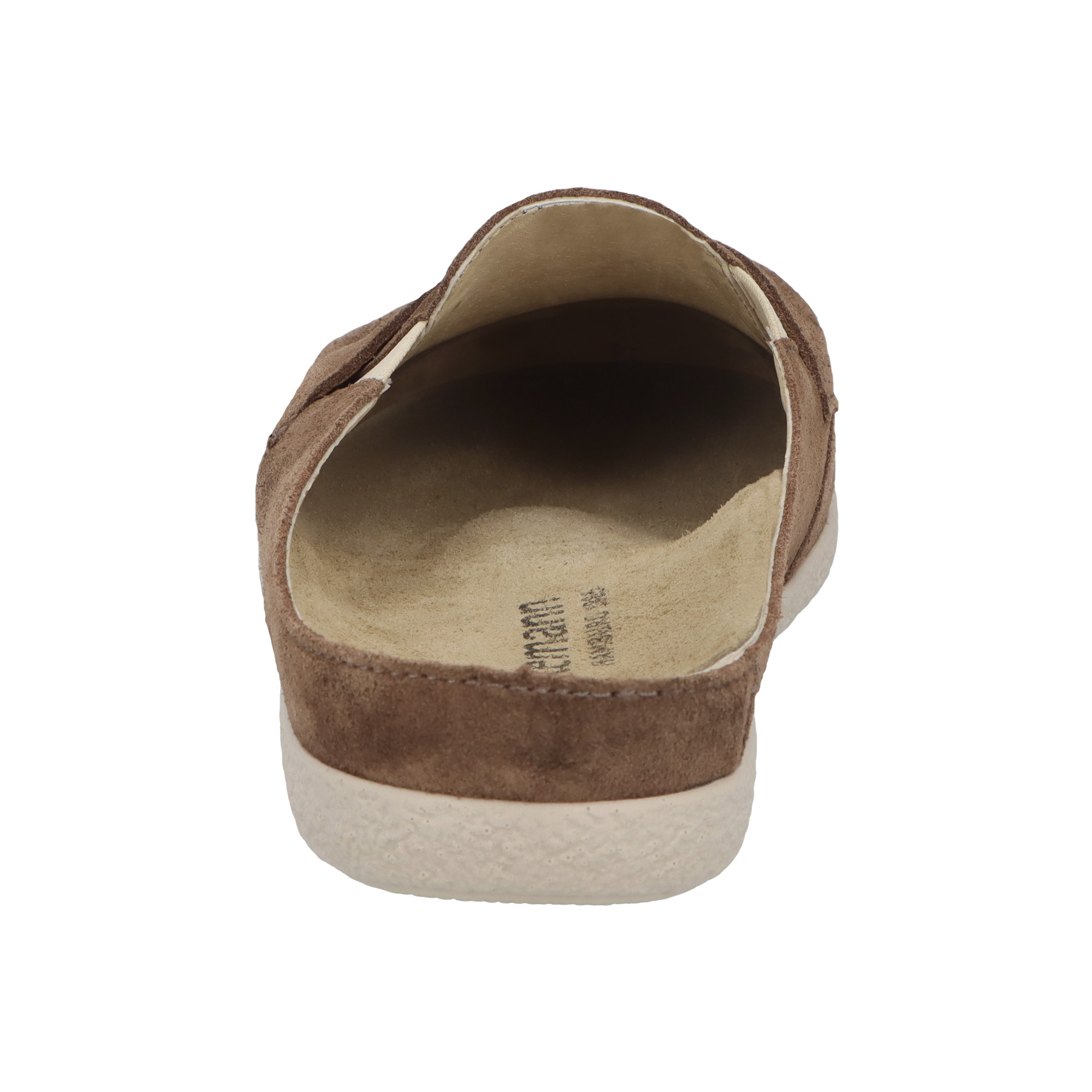 braune clogs hinteransicht