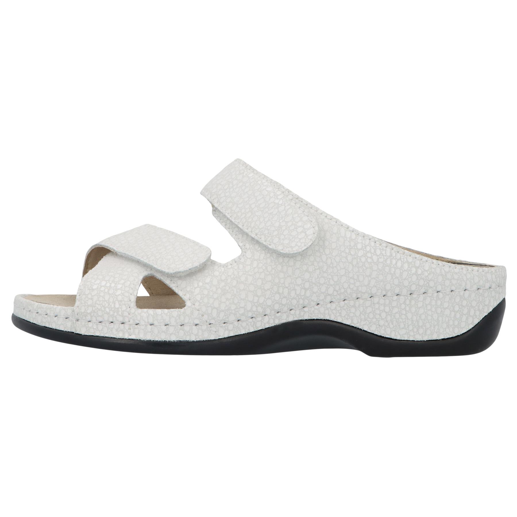 weiße pantolette seitenansicht links