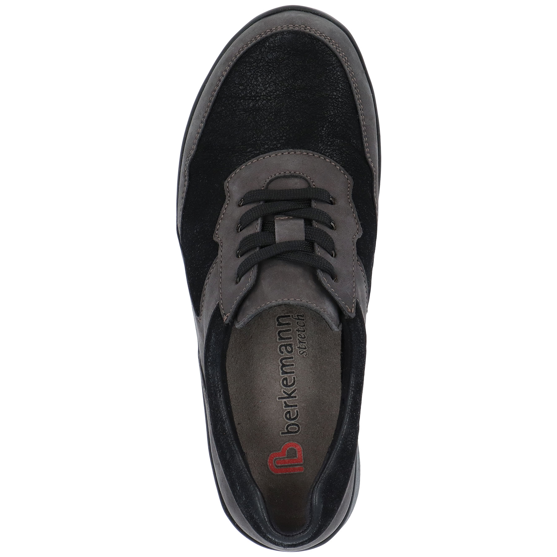 schwarze halbschuh draufsicht