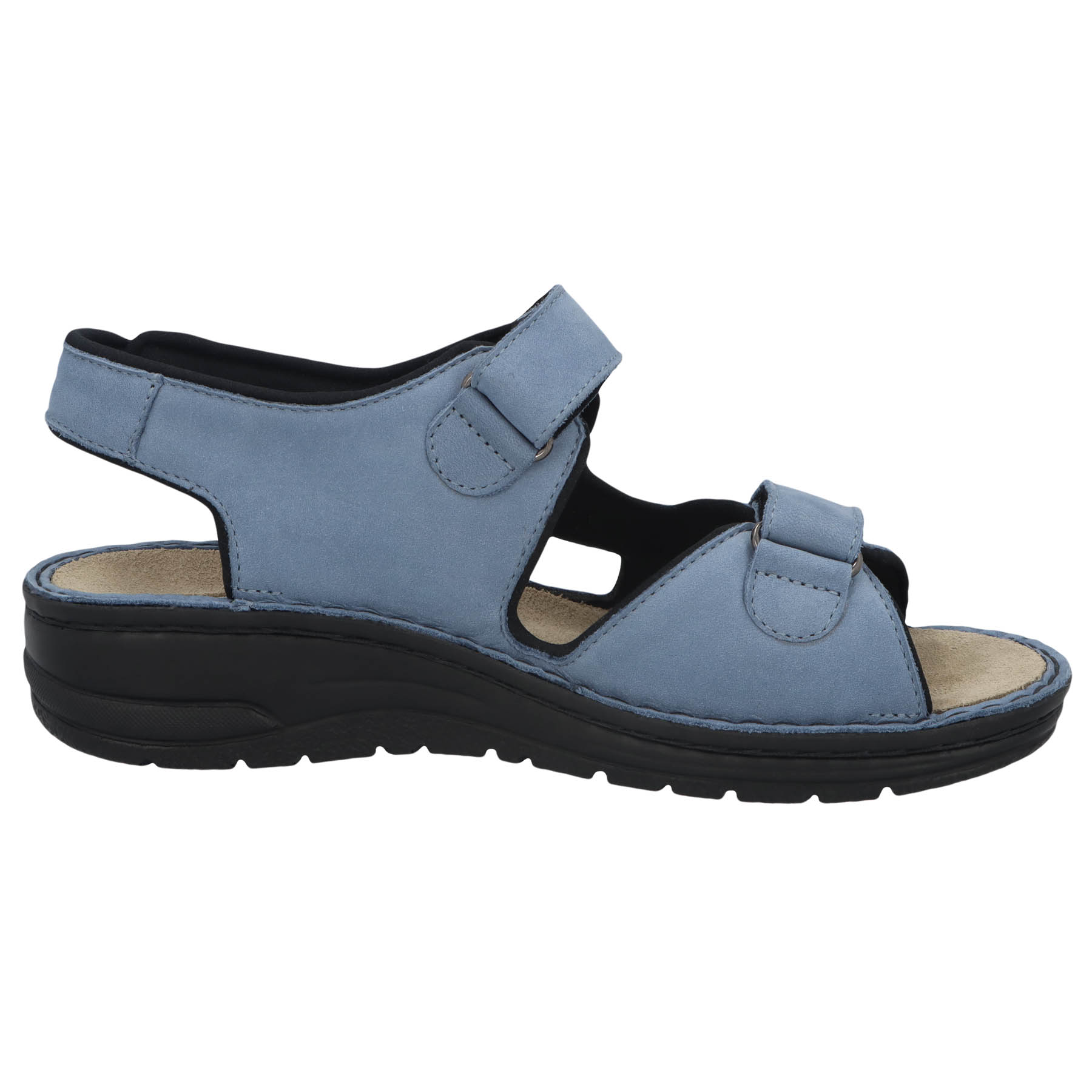 blaue sandale seitenansicht rechts