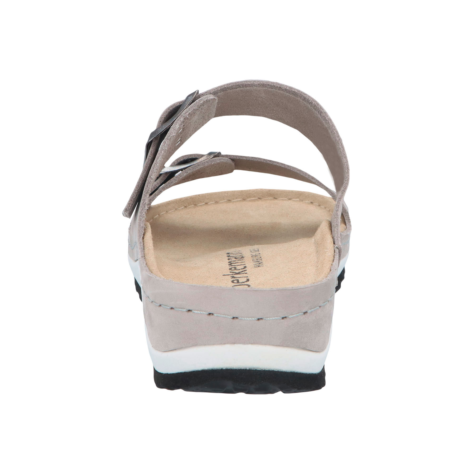 graue pantolette hinteransicht