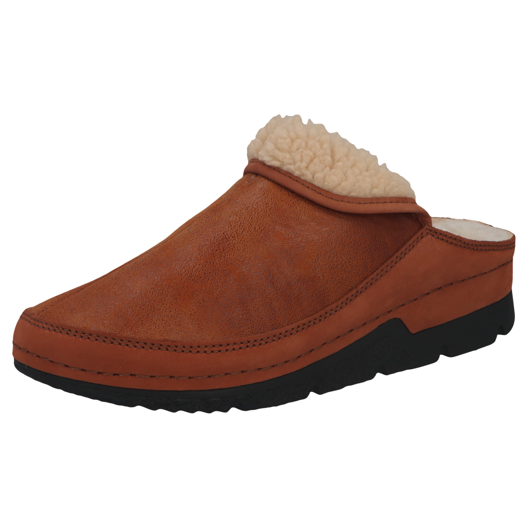 braune clogs 3-4 ansicht