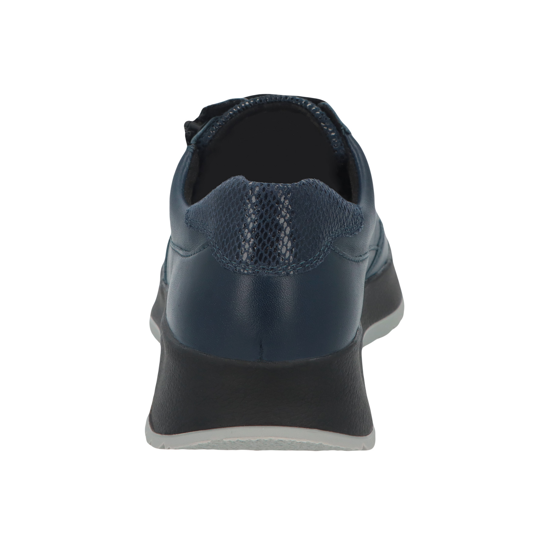 blaue halbschuh hinteransicht