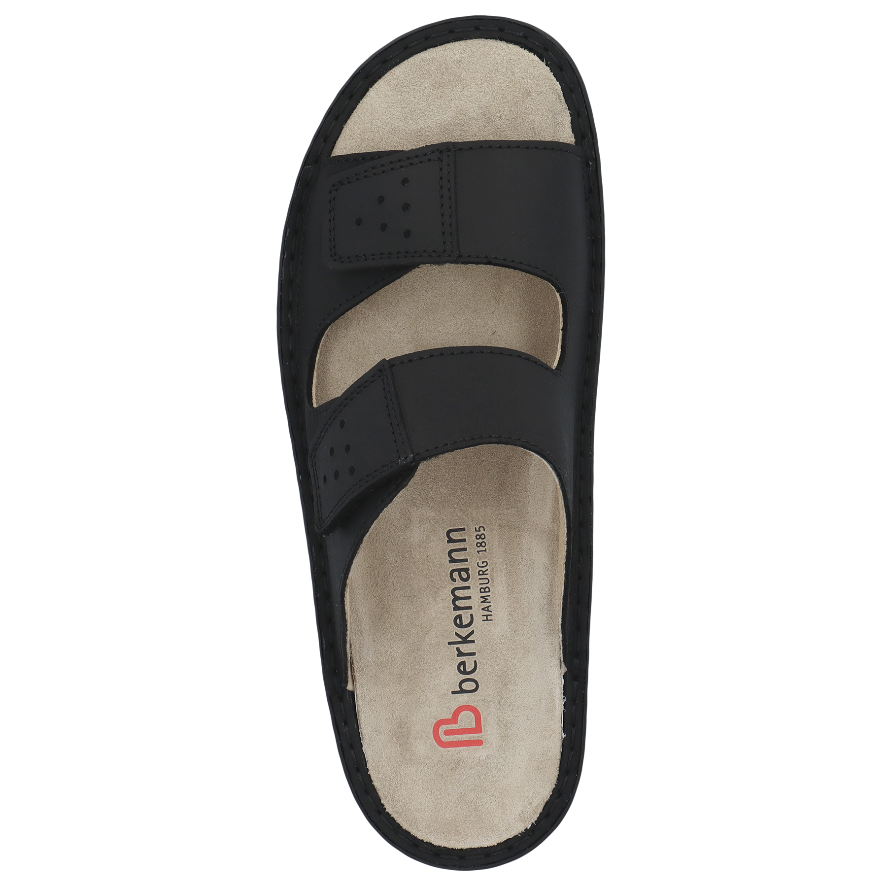 schwarze pantolette draufsicht