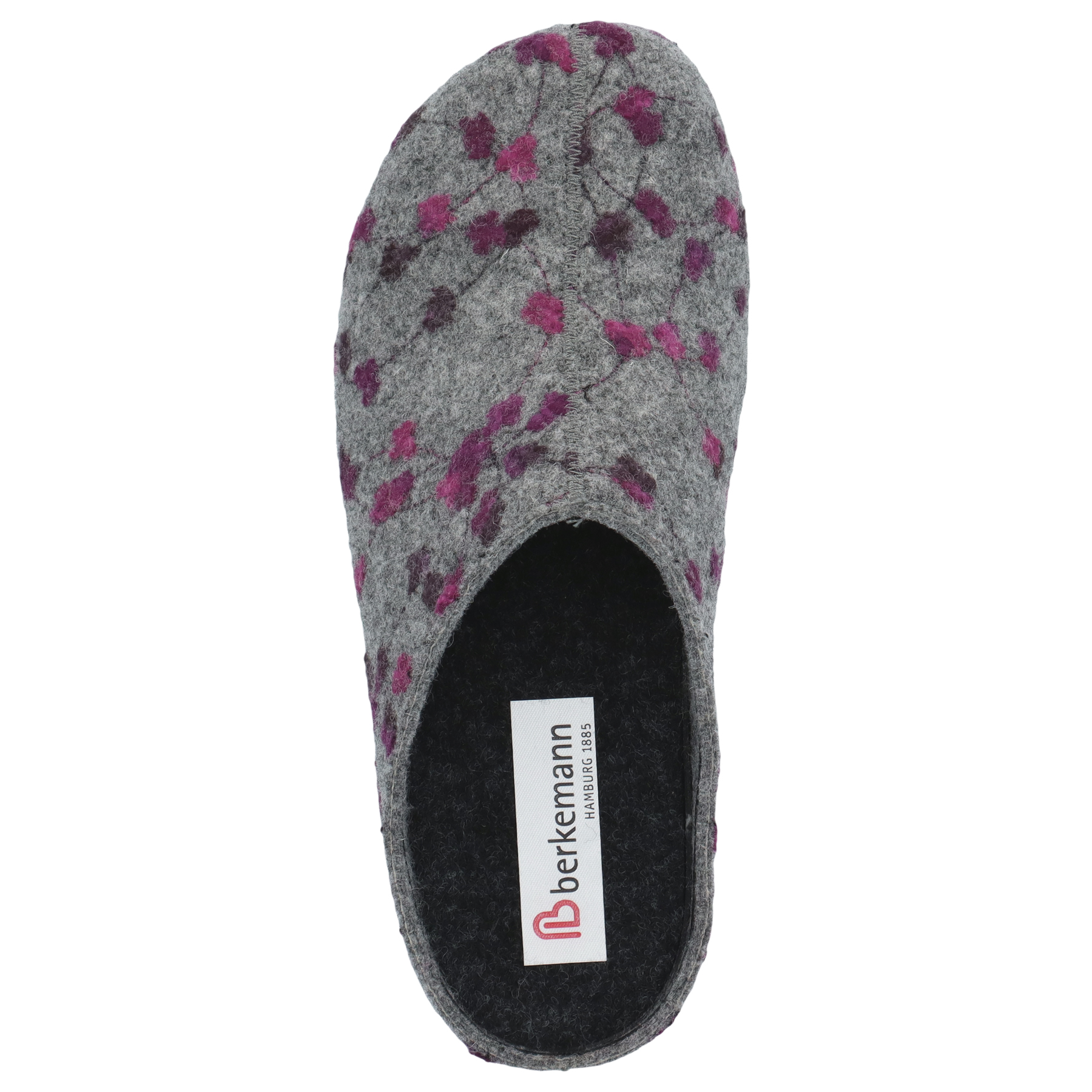 graue hausschuhe draufsicht