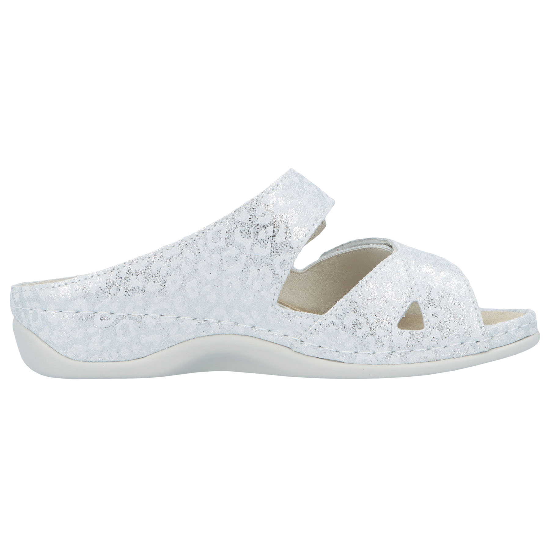 weiße pantolette seitenansicht rechts