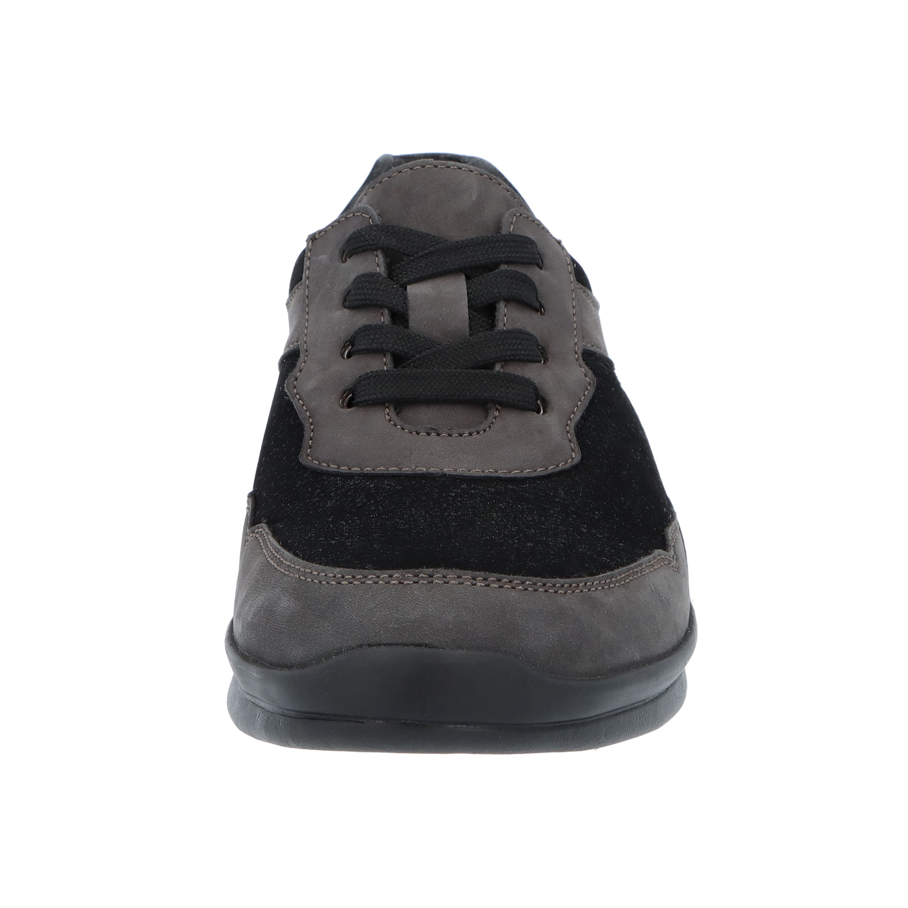 schwarze halbschuh vorderansicht