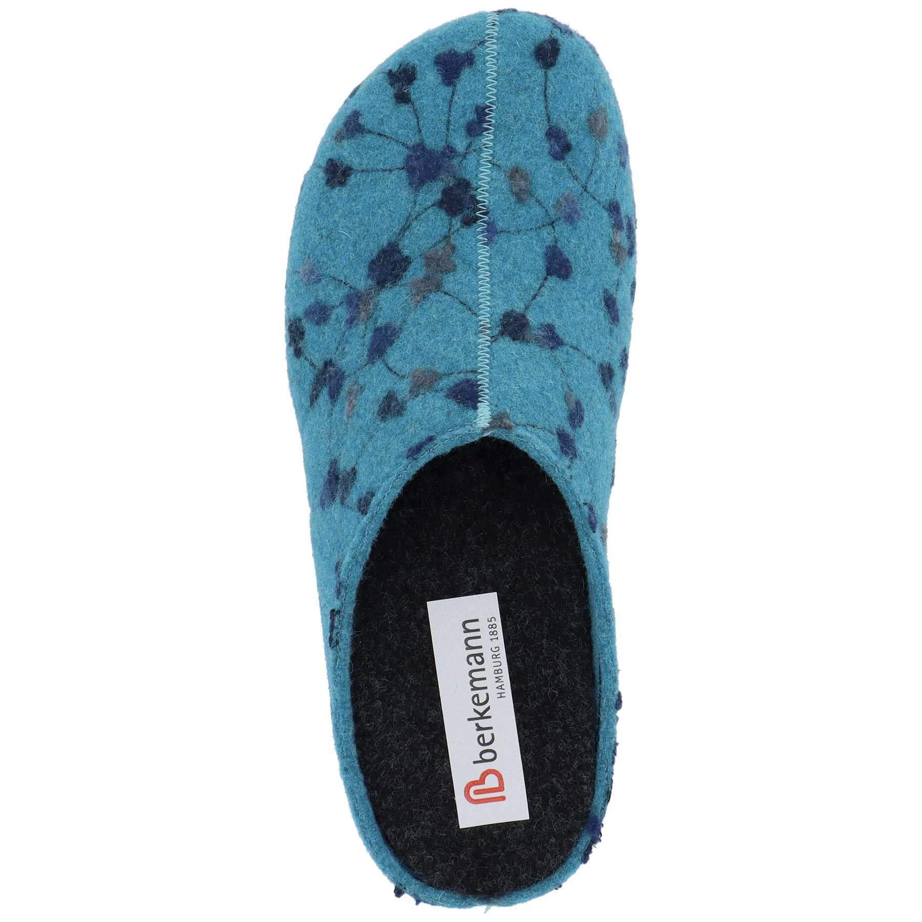 blaue hausschuhe draufsicht